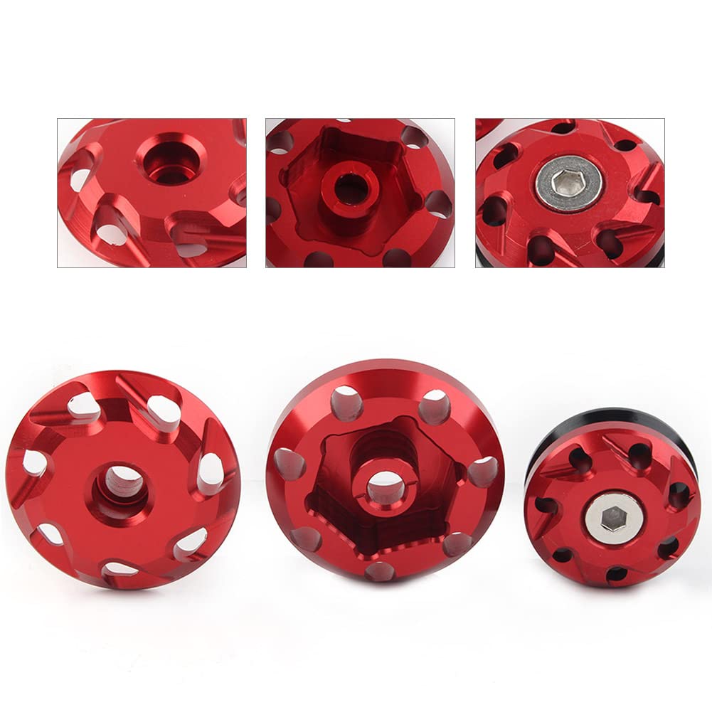 Cnjnor9 Red Motorcycle Frame Fairing Bolt Hole Cover Cap