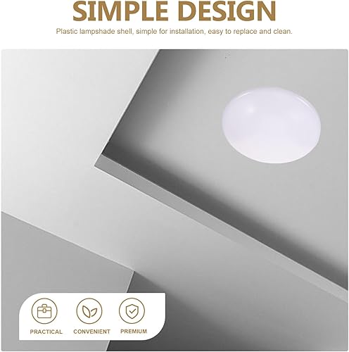 Miniatura 8 de Homoyoyo Pantalla de luz de hongos, 8.9 in de plástico empotrado de montaje para lámpara de techo de repuesto para lámpara de iluminación colgante