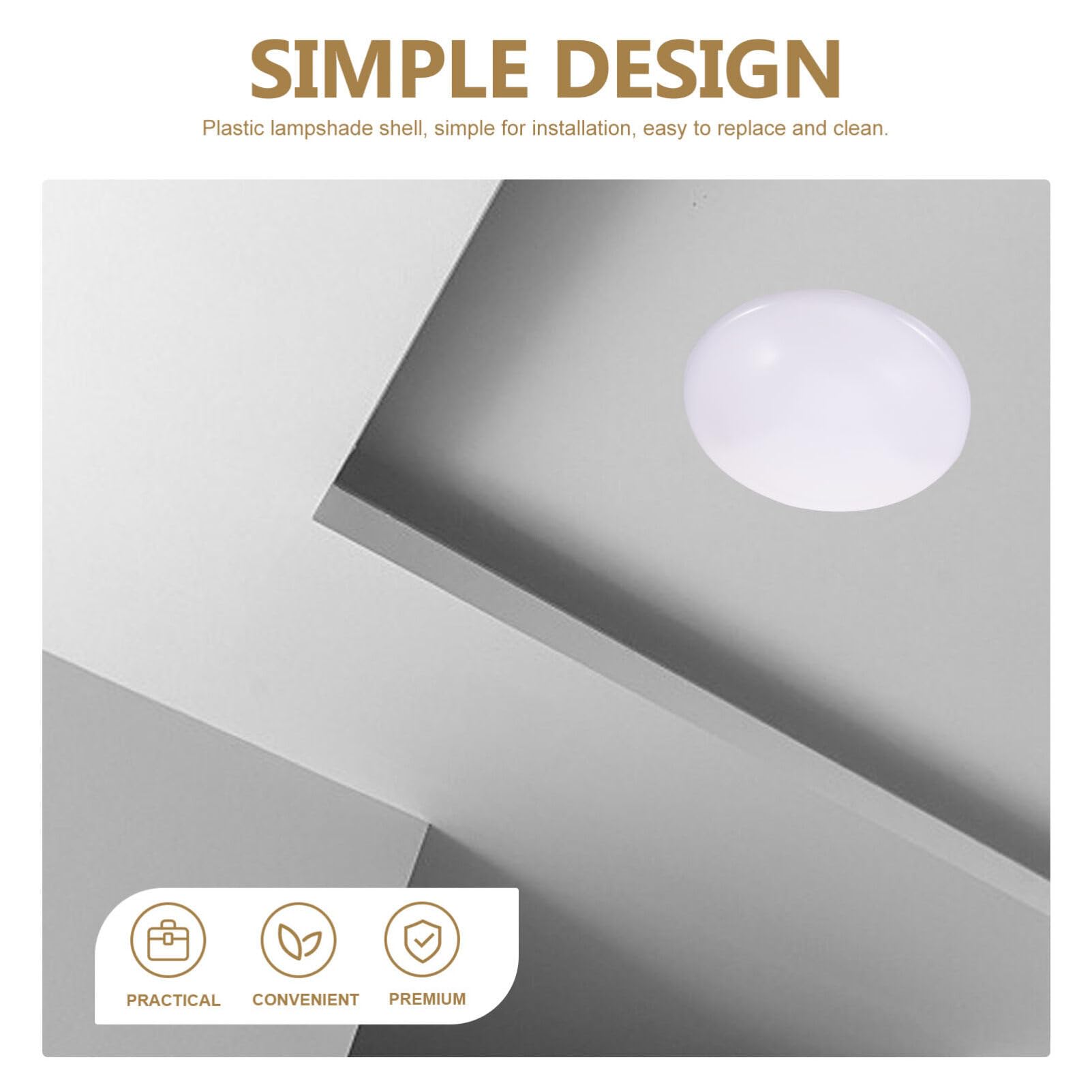 Milisten Flush Mount Ceiling Light Cover Modern 22.6cm Ceiling Light Bulb Ceiling Lampshade Dome Semi-Flush Mount Light Fixture Replacement for Ceiling Lighting Accessories - Image 4