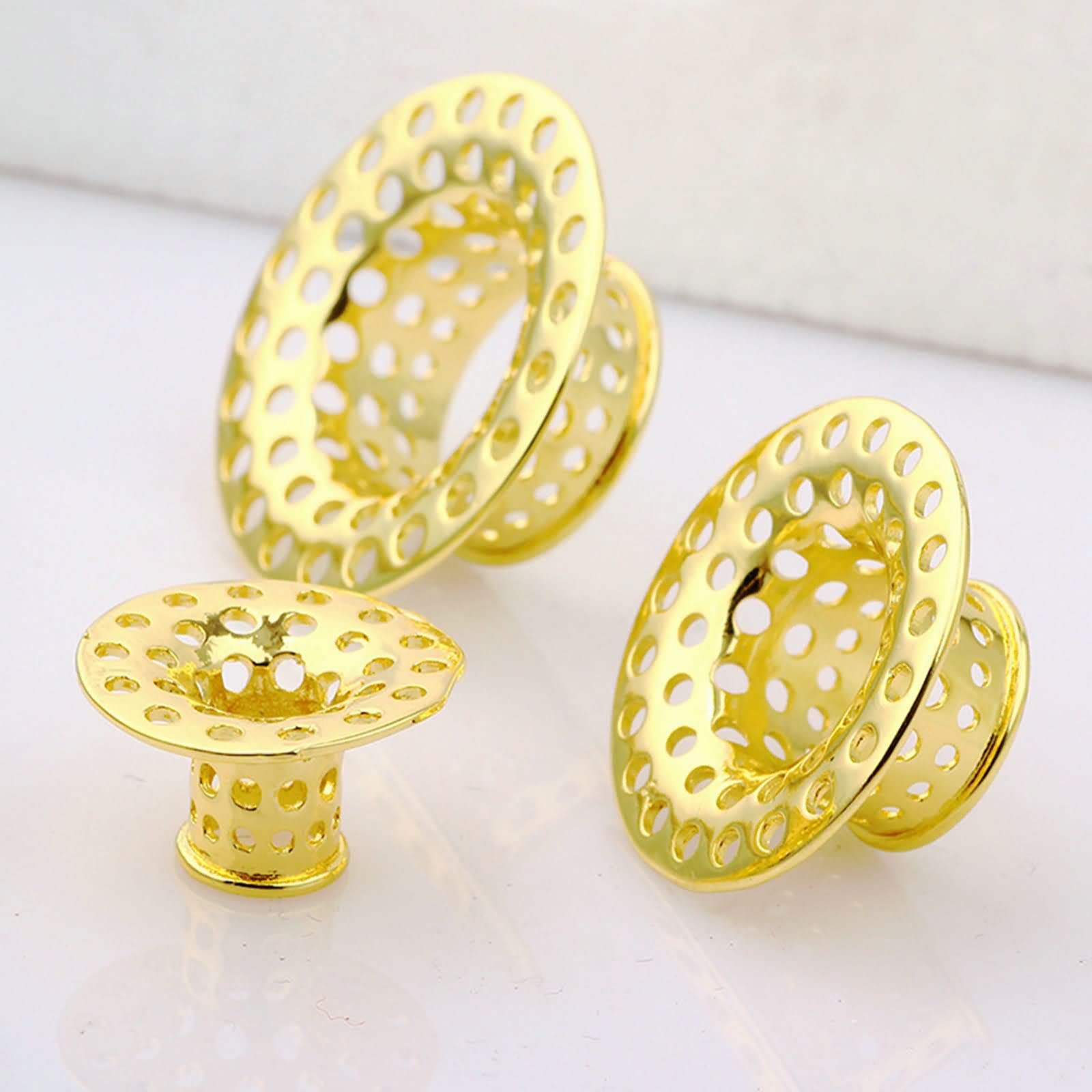 Daesar Plugs 8-18MM, Ohrringe Tunnel Kupfer mit Gemustert Ohr Expander Set Piercing Tunnel Plug