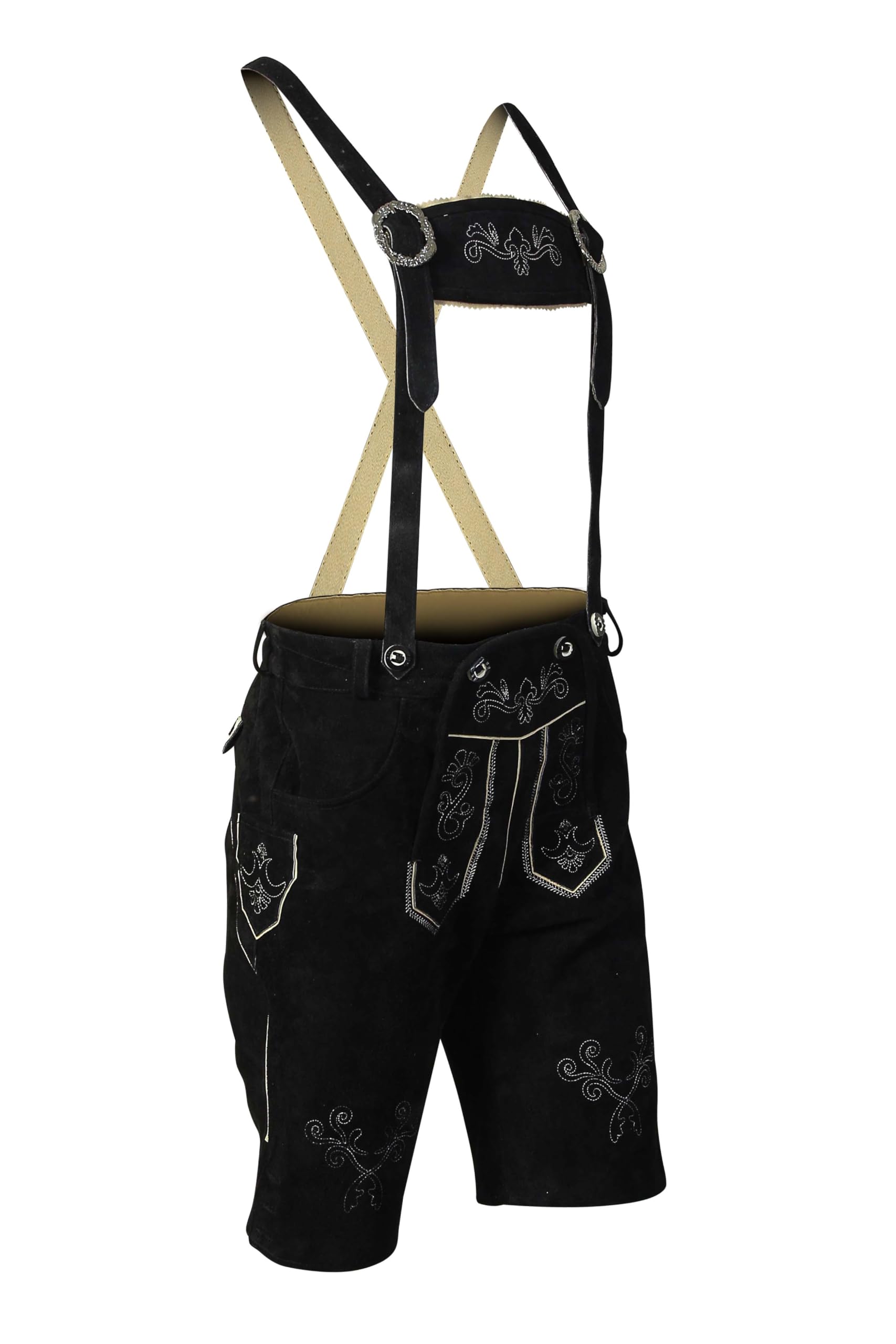 ALL THE GOOD S 6 Trachtenset (Hose +Hemd +Schuhe +Socken) Bayerische Lederhose Trachtenhose Oktoberfest Leder Hose Trachten