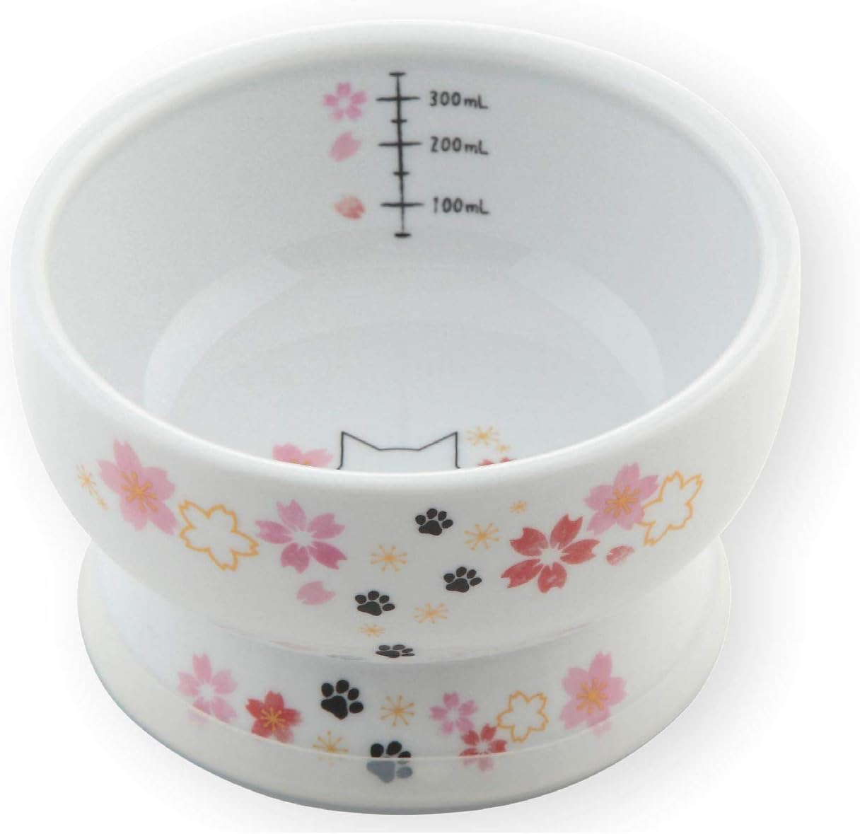 Necoichi Raised Stress Free Cat Water Bowl (2021 Sakura Limited Edition, Regular)