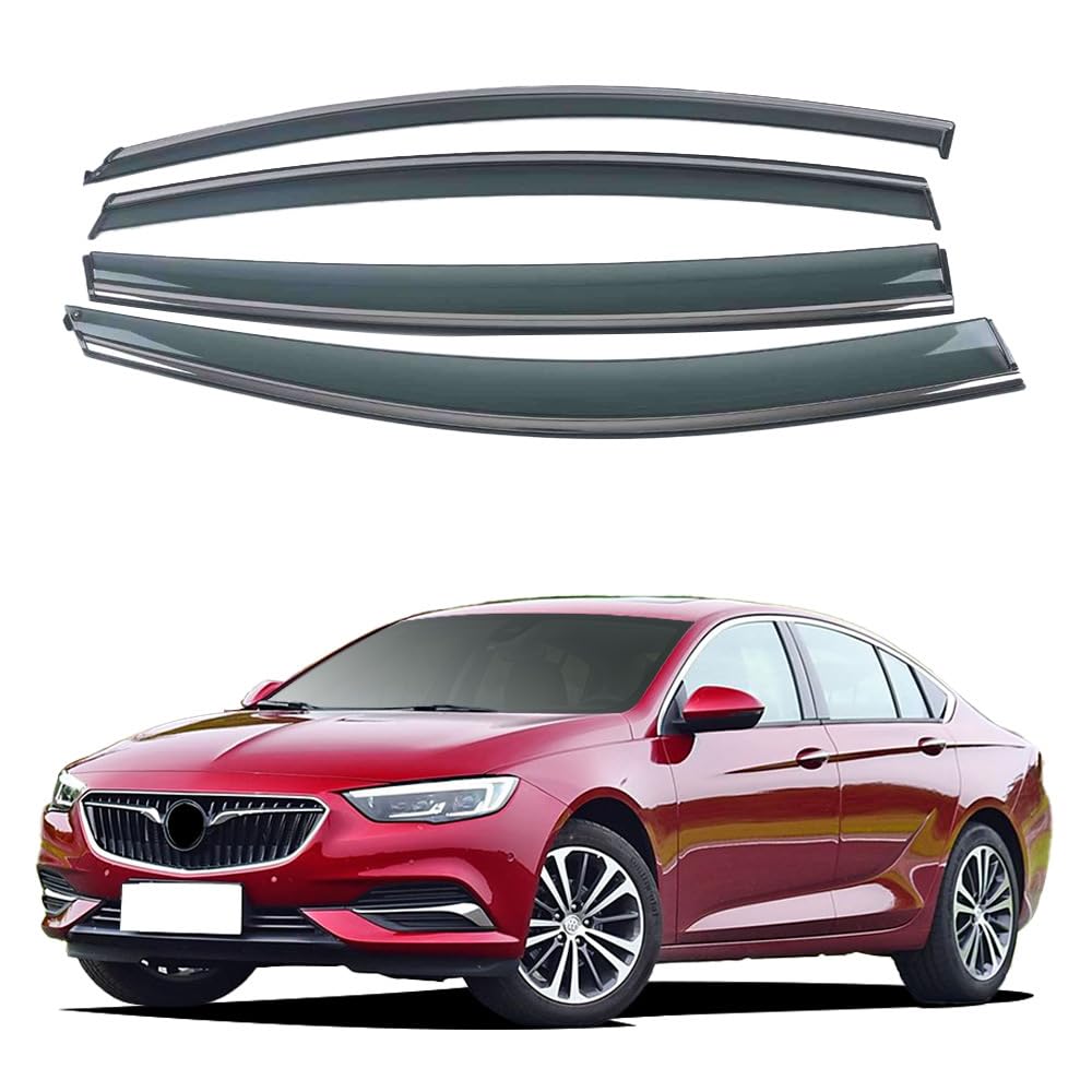 PLAKDFUU Wind Deflectors Rain Guards for Buick Regal 2017-2022 4Pcs, Side Window Visors Block UV & Rain, Fresh Air Flow