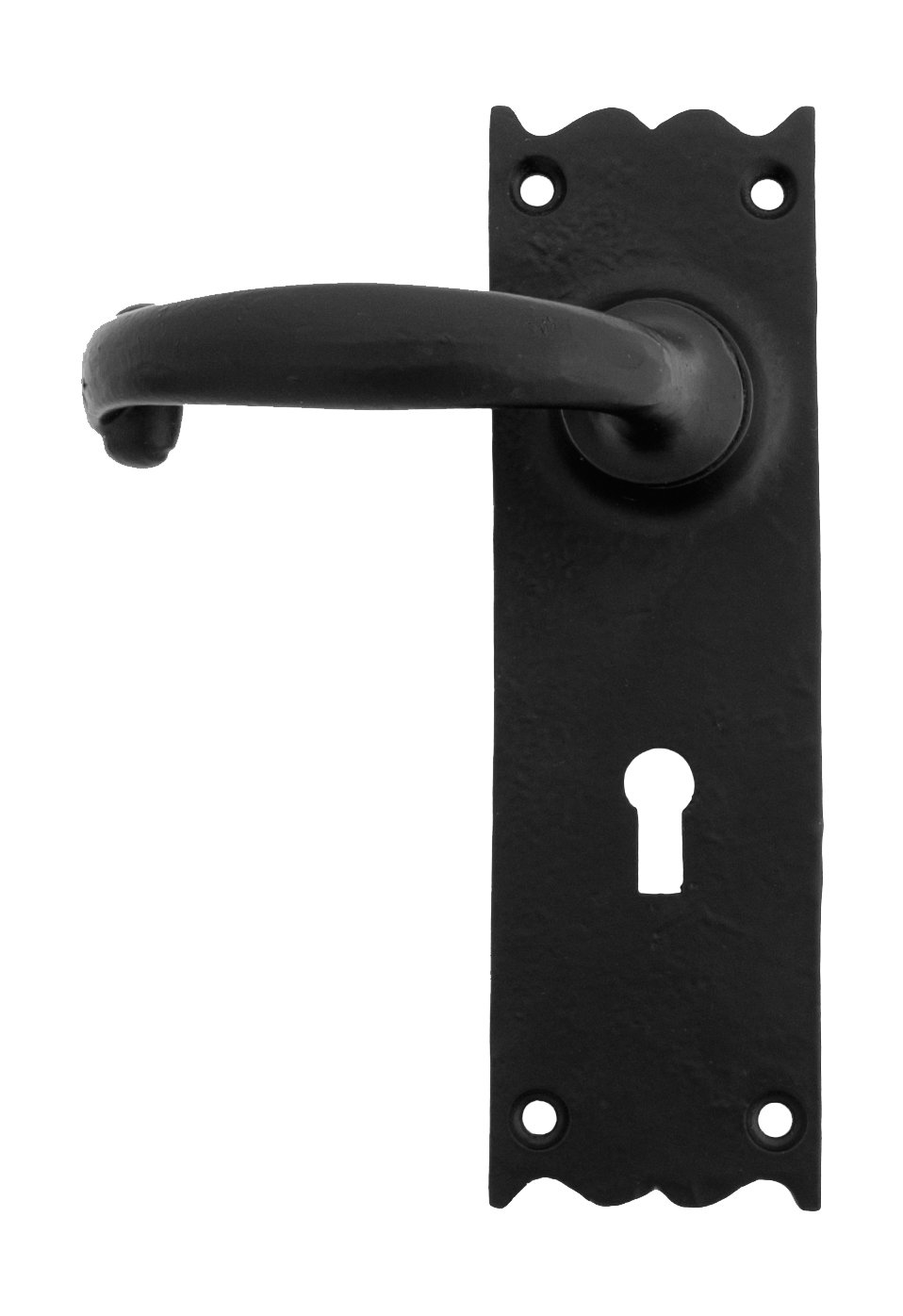 From The Anvil Black Cottage Lever Lock Set