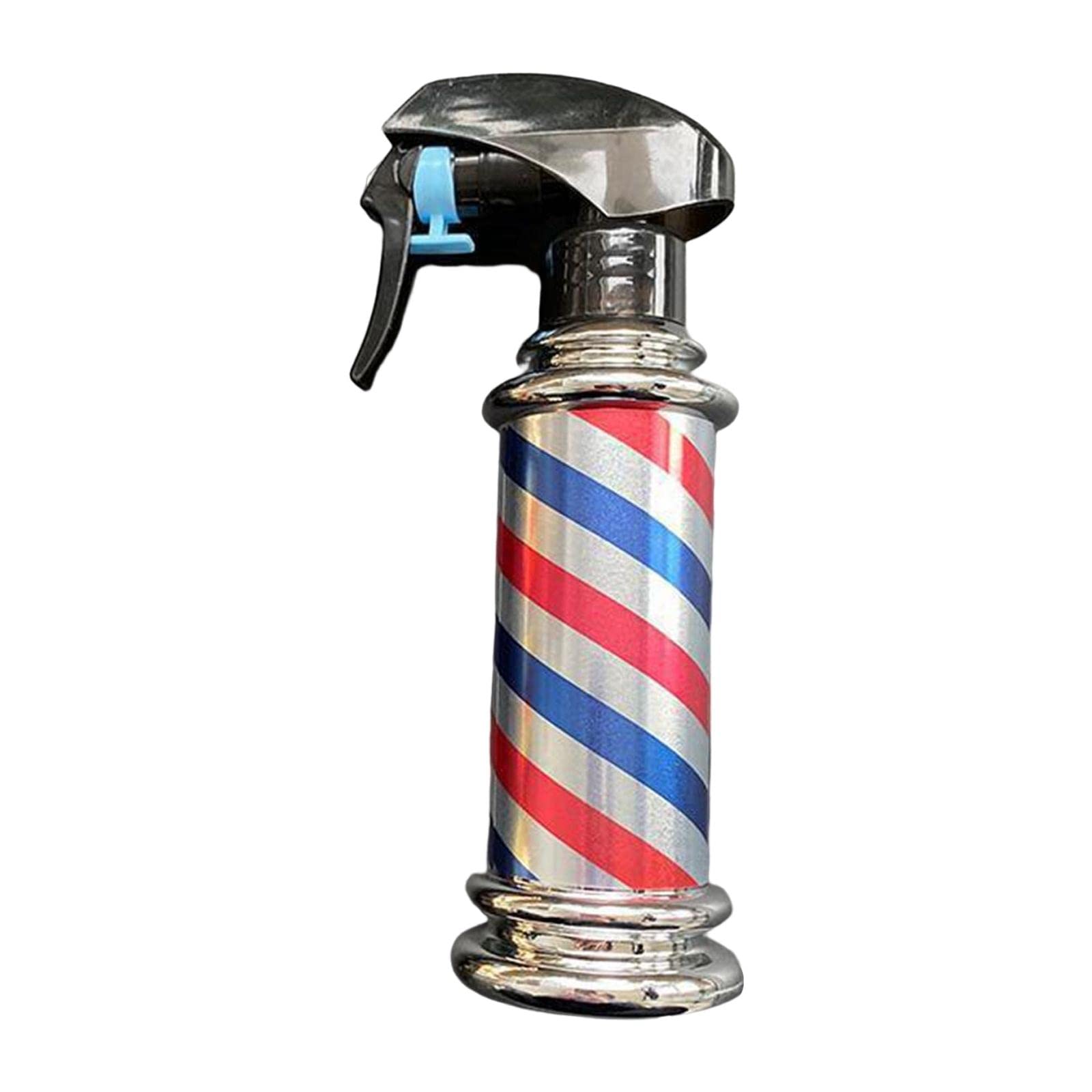 MilagetoProfessional Barber Spray Bottle Retro Stripes Empty Hairstyling Reusable Large Capacity Hair Spray Can for Hairdresser, Grey