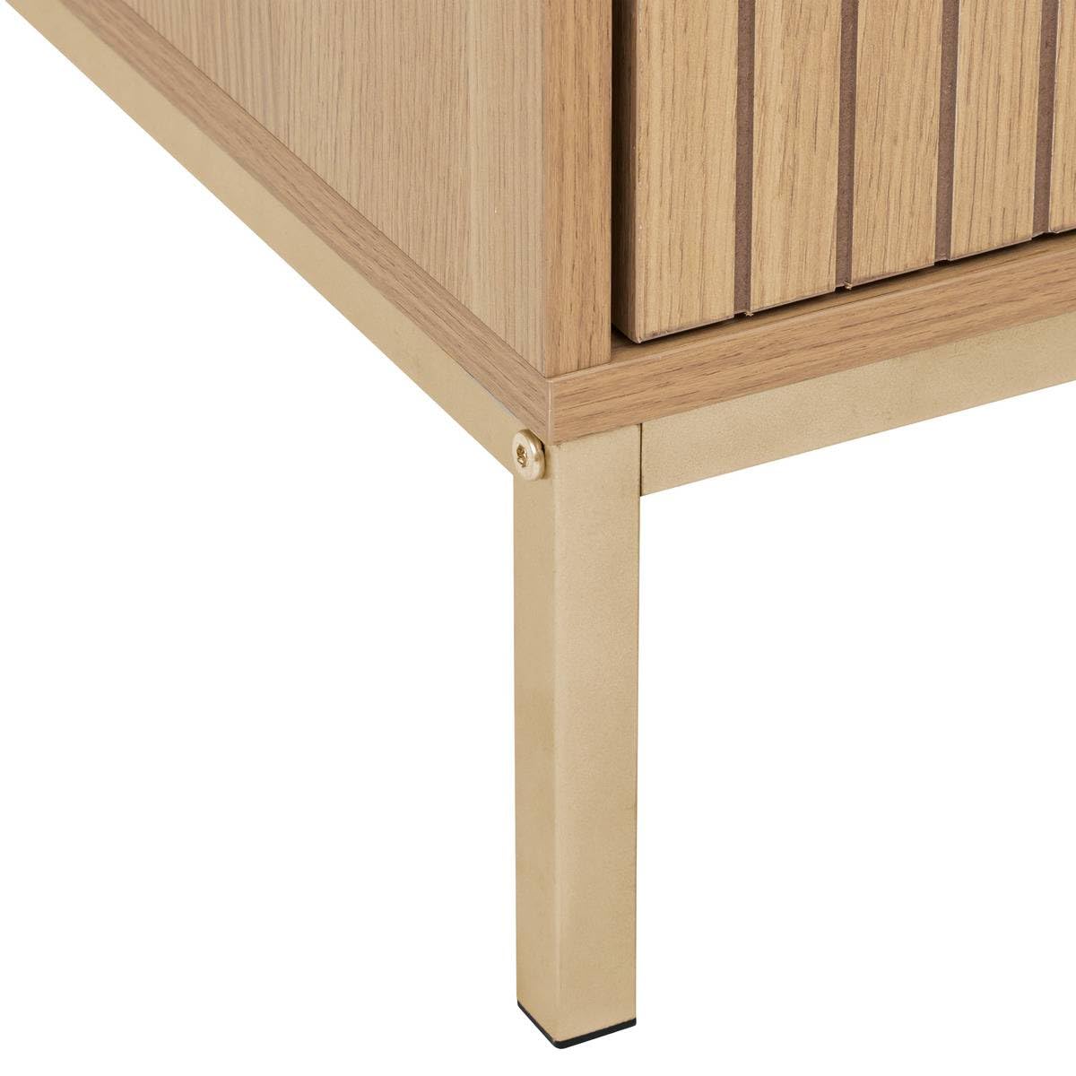 2 Tables De Chevet Avec Prises USB - Bois Et Métal, Compartiment Ouvert Et Fermé, 40x35x60 Cm, Blanc Et Marron, Pour Chambre Et Salon