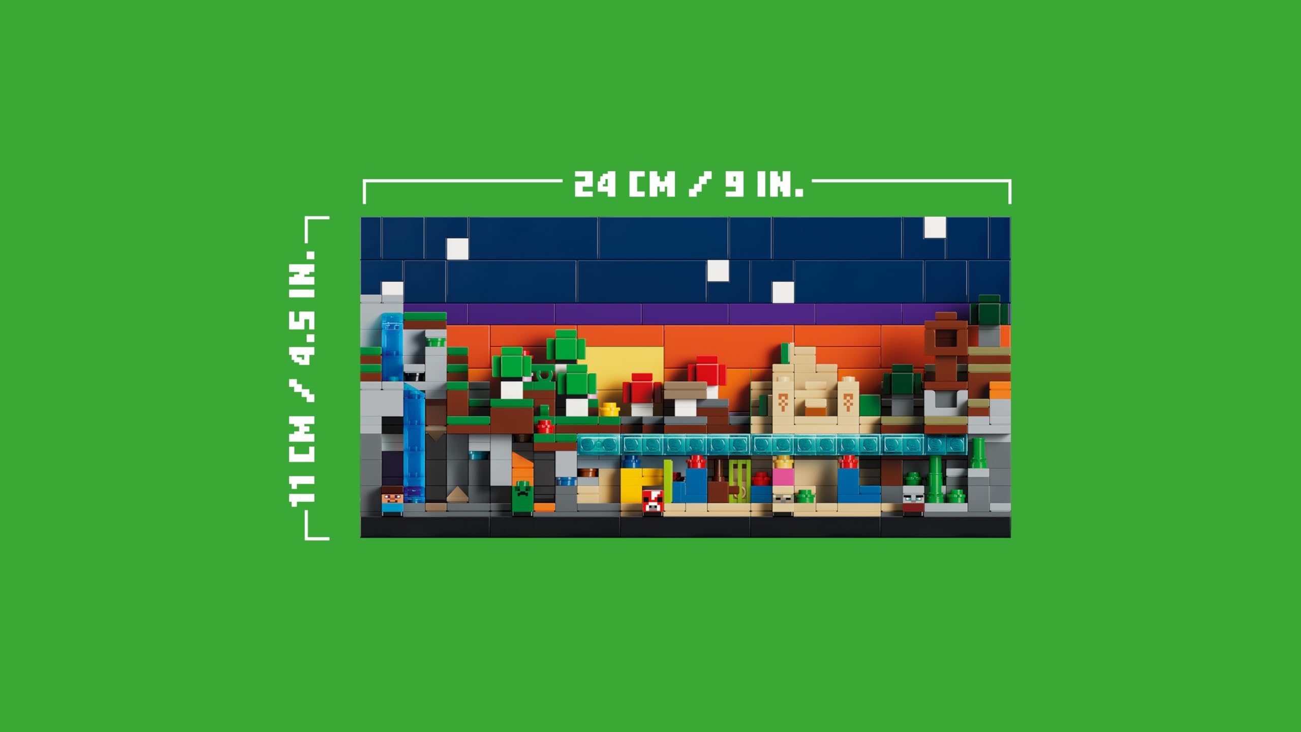 LEGO Minecraft Minibiomas de Juguete - Decoración para el Dormitorio Juvenil - Maqueta 3D con 5 Microfiguras - Regalo Gamer para Niños, Niñas y Adolescentes de 12+ Años Fans del Videojuego - 21589