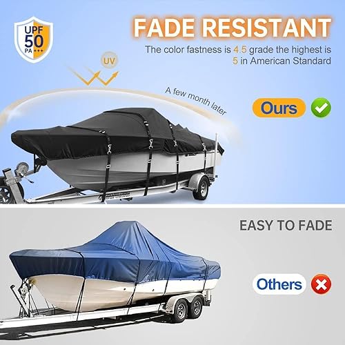 Cubierta de lancha de grado marino 900D resistente a la decoloración y al desgarro, resistente al agua y a prueba de rayos UV, accesorios de metal