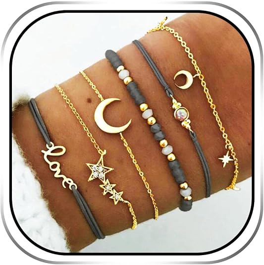 Bracelet Artisanal En Pierres Précieuses - Obsidienne Et Turquoise - Style Boho Chic - Longueur Ajustable Sans Fermoir