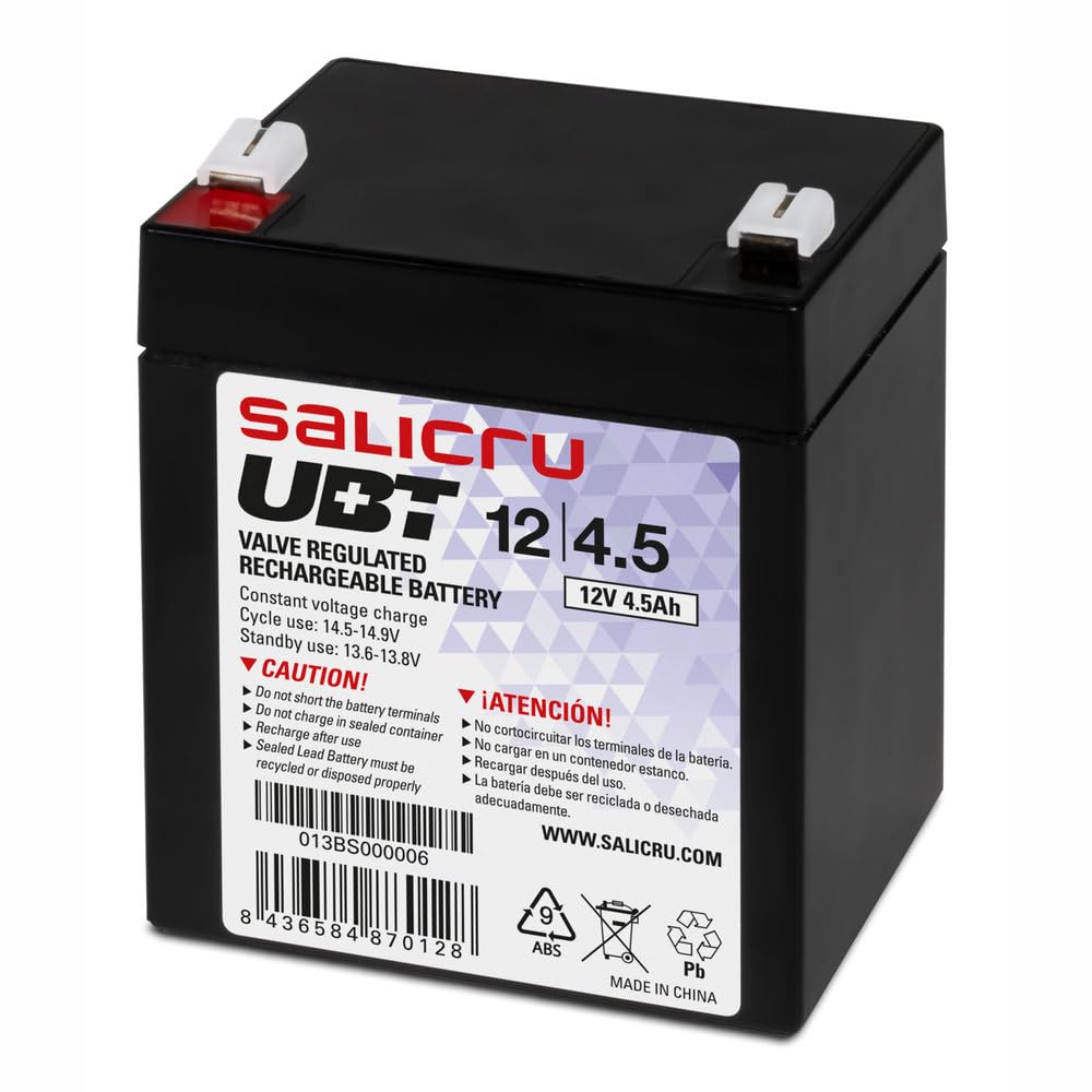 Batería Salicru UBT 12/4,5 compatible con SAI Salicru según especificaciones