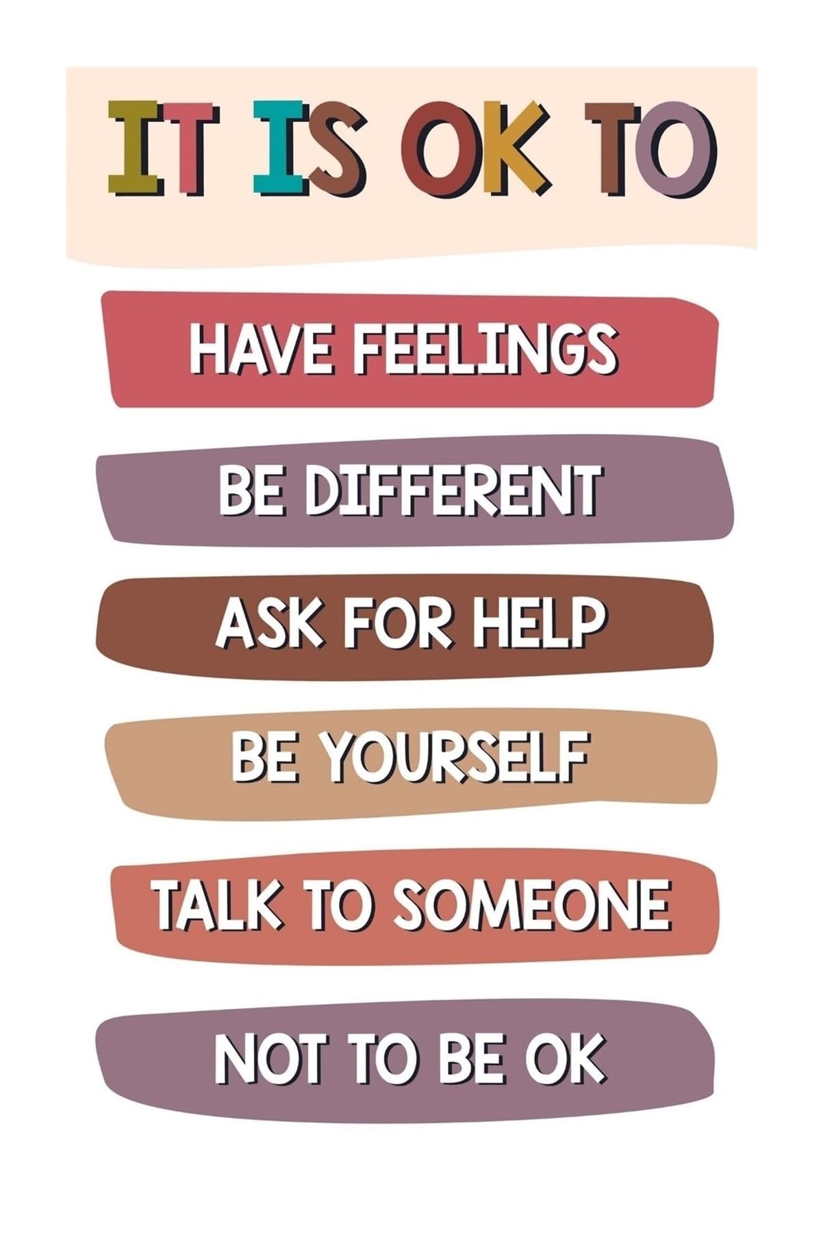 Llbogrggn Framed Inspirational Mental Health Wall-Art For Classroom & Office, Therapist Poster, School Counselor Decor, Psychology Print(,16X24inch(40X60cm))