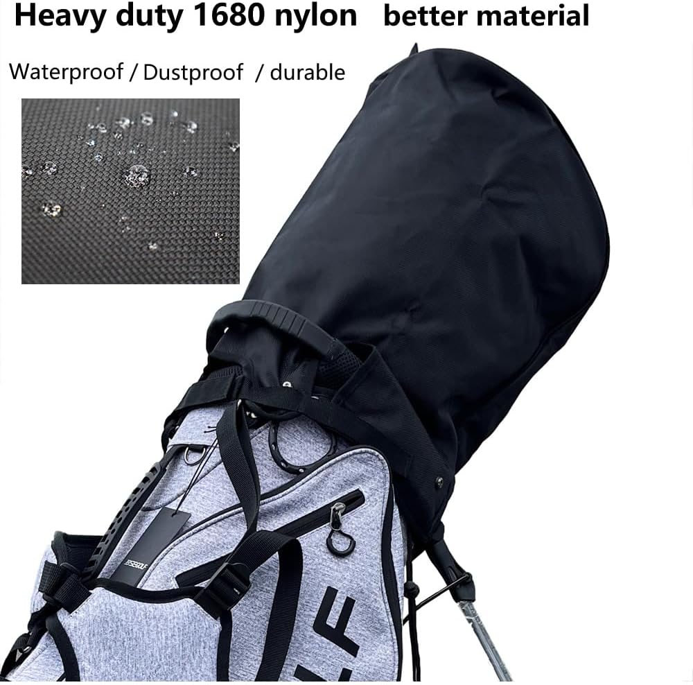 Golf Bag Cover/rain Cover Durable 1680D Nylon Waterproof and dust Cover fits Most 8.5-9 inch Golf Bag/Golf Stand Bag,Golf Gift for man/Woman Golfers