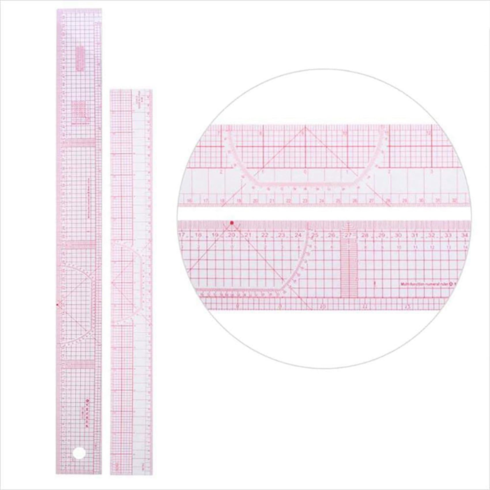 26PZ Righello per Cucire Righello per Curva Francese Set Tappetino per Taglio Yardstick Manicotto per Taglio Curvo Francese Strumento per Cucire Righello