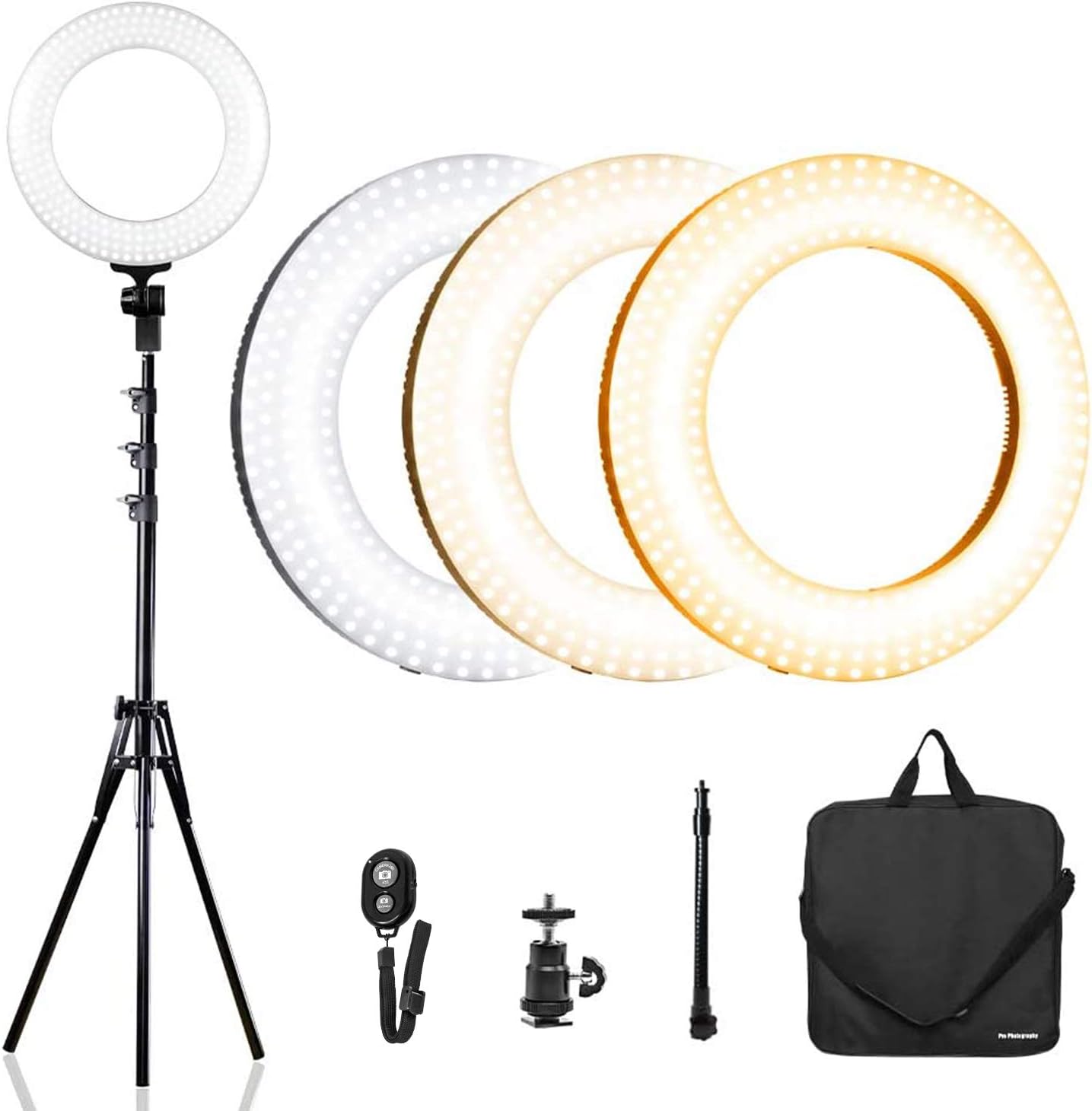 Julius Studio Dimmable Dual Colored LED Round Ring Light