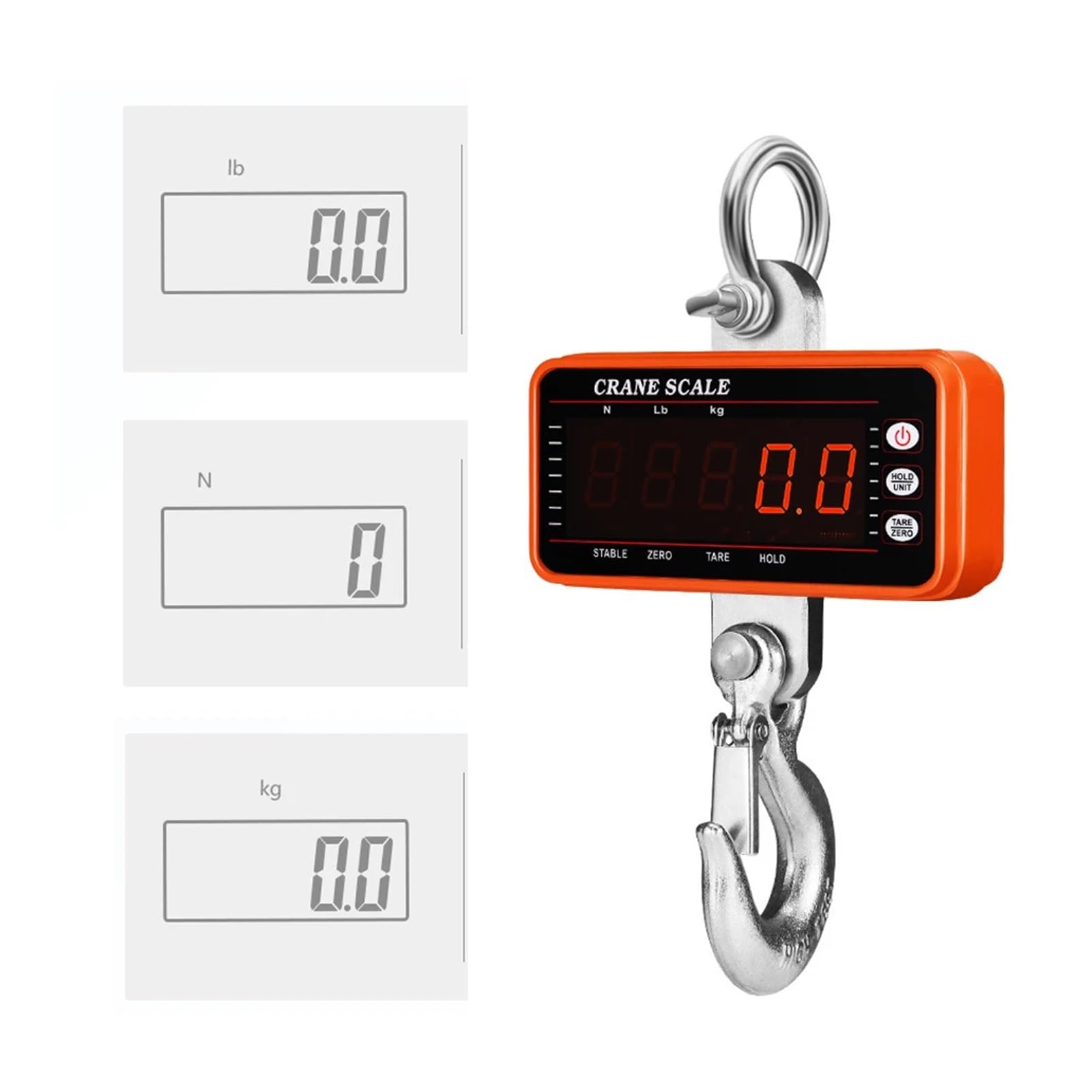 Bilance sospese, Bilancia elettronica for bagagli pesanti Bilancia digitale LCD da viaggio Strumento di pesatura ad alta bilancia con gancio Bilancia da 1000 kg Bilancia for gru da 1 tonnellata