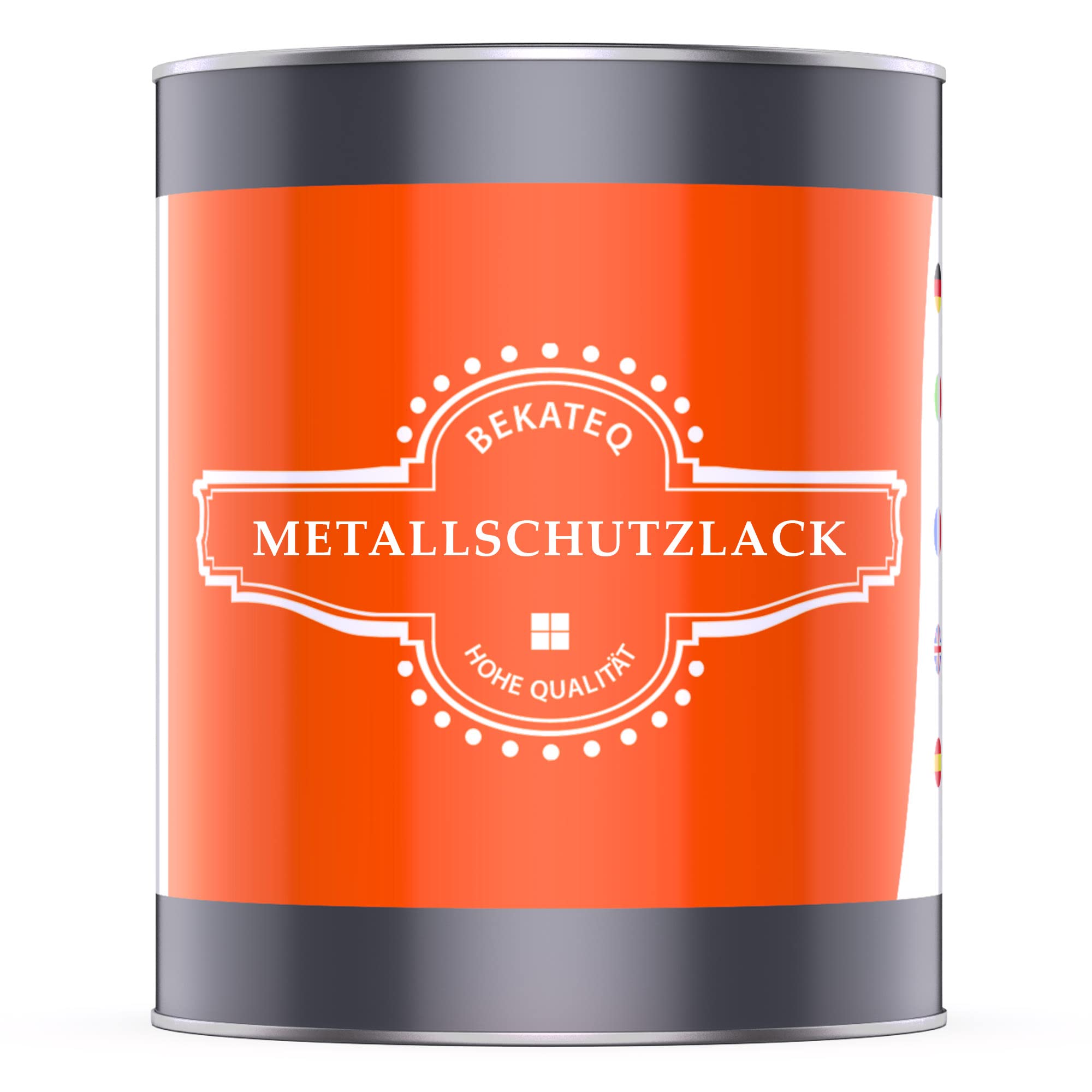 BEKATEQ Metallschutzlack 4in1 Metallfarbe 1l Enzianblau I Grundierung + Rostschutzfarbe + Zwischenanstrich + Deckanstrich I Metalllack für Dach, Fenster, Türen, Zaun LS-570