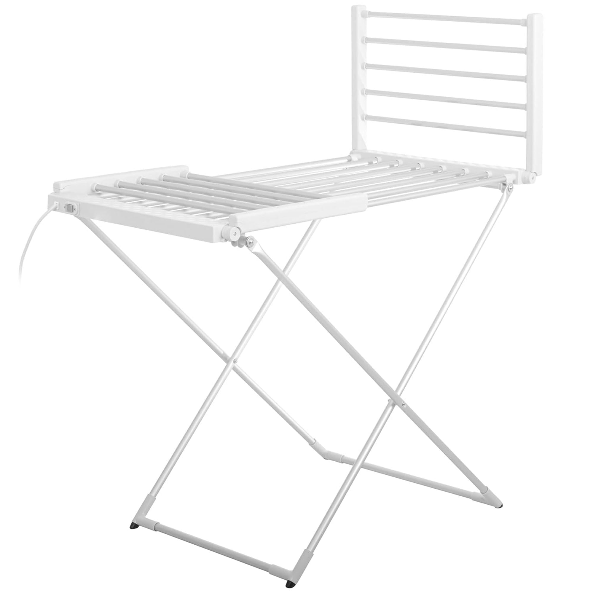 briebe Tendedero Eléctrico Plegable Ropa | Bajo Consumo 18 Calentadores | Secado Rápido y Eficaz | Compacto, Ligero y Portátil | Ahorra Espacio | Interiores | Aluminio