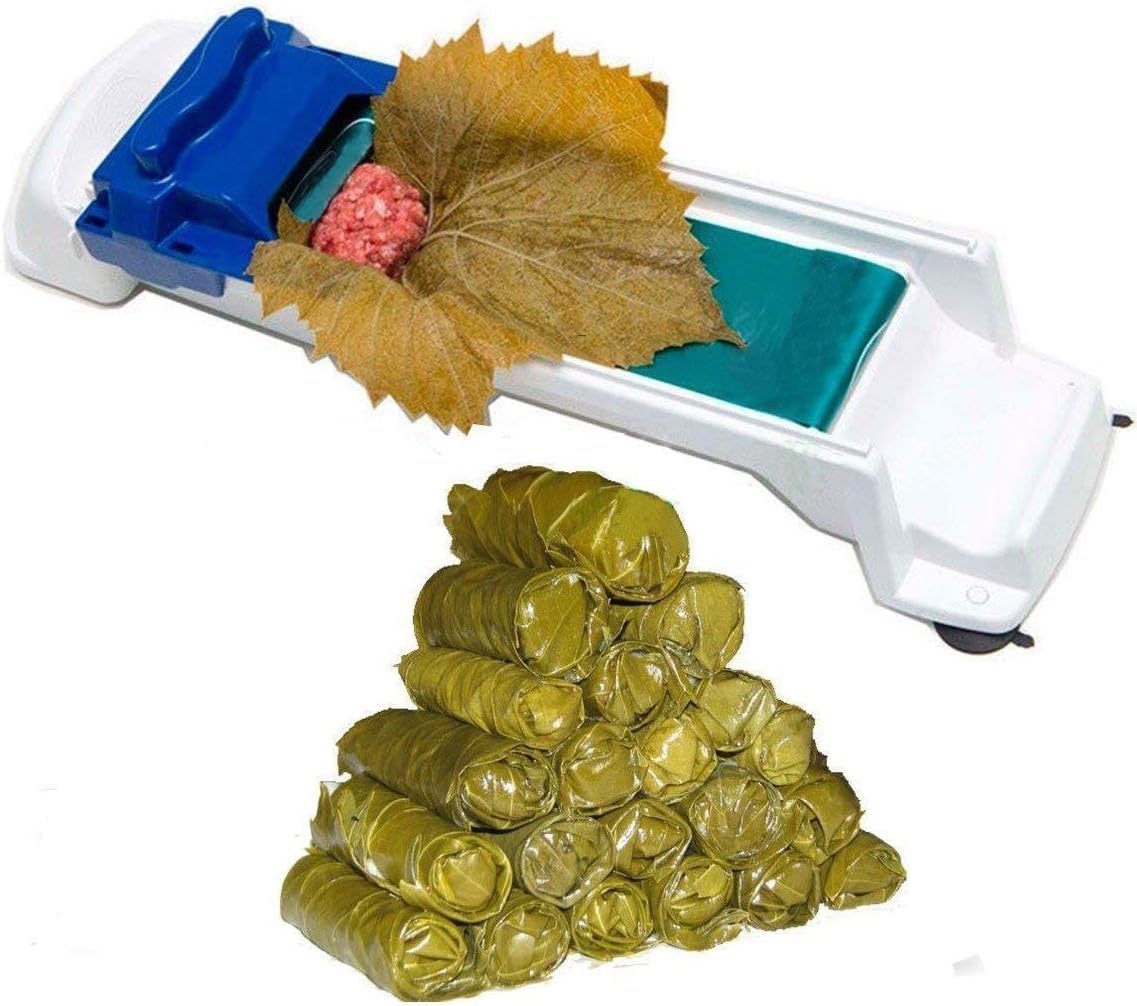 BZVCRTYKL Dolma Sarma Sushi Rolling Machine Vegetable Meat Rolling Tool Stuffed Grape Cabbage Leaves Roller Plastic Kitchen Grape/Cabbage Rolling Leaf Roll Maker Tool/745