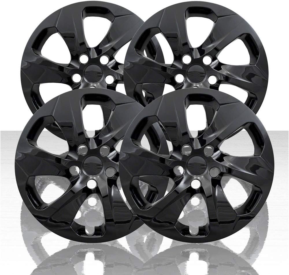 Auto Reflections Set of 4 17" 6 Spoke Wheel Covers for Toyota RAV4 LE 2019-2025 - Gloss Black