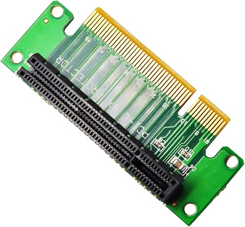 Miniatura 8 de PCI-E 8X macho a hembra tarjeta vertical PCI-E 8X izquierda adaptador de 90 grados, adecuado para servidor, escritorio, transferencia de máquina de