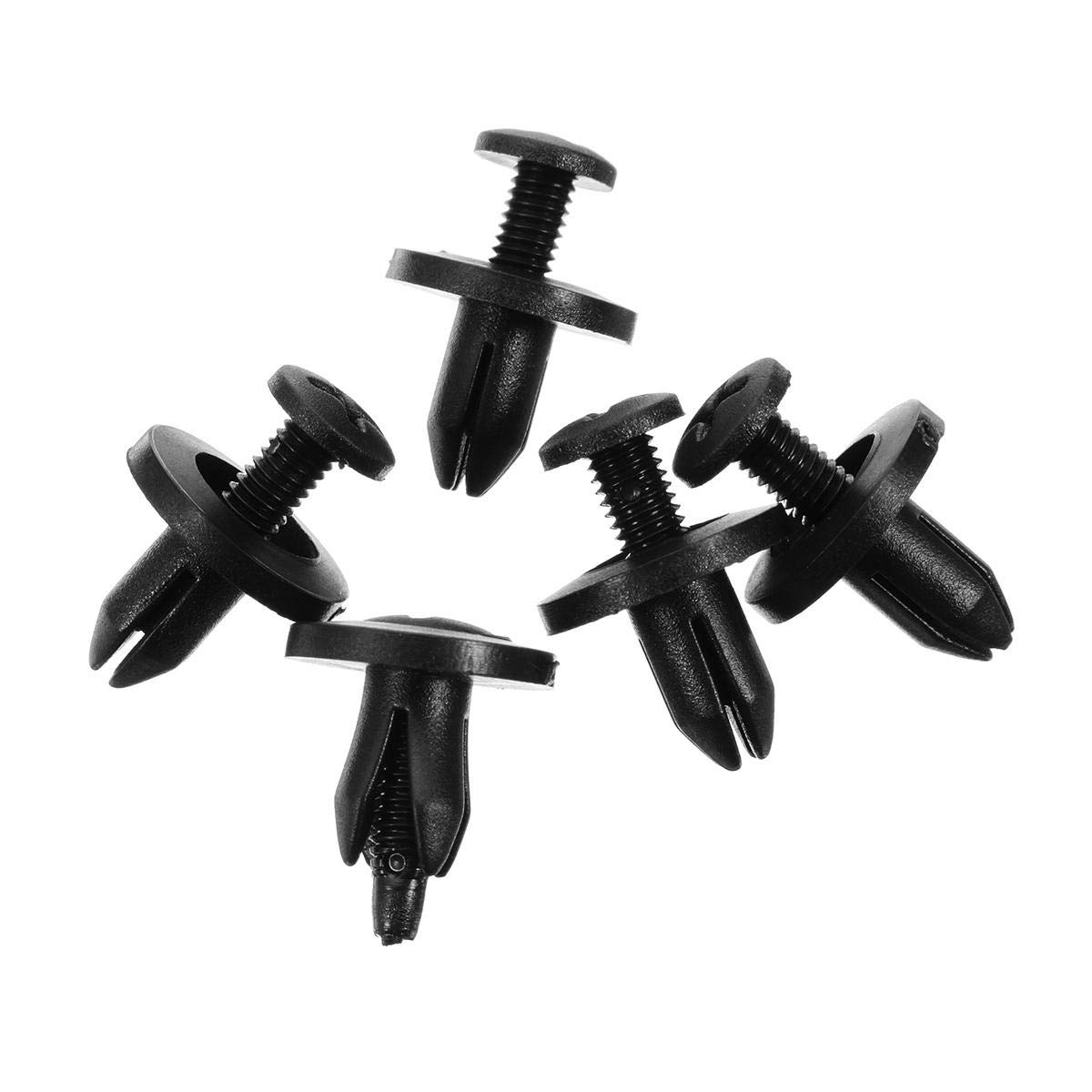 Clips de sujeción de 6mm de parachoques y remaches plásticos para automóvil 1