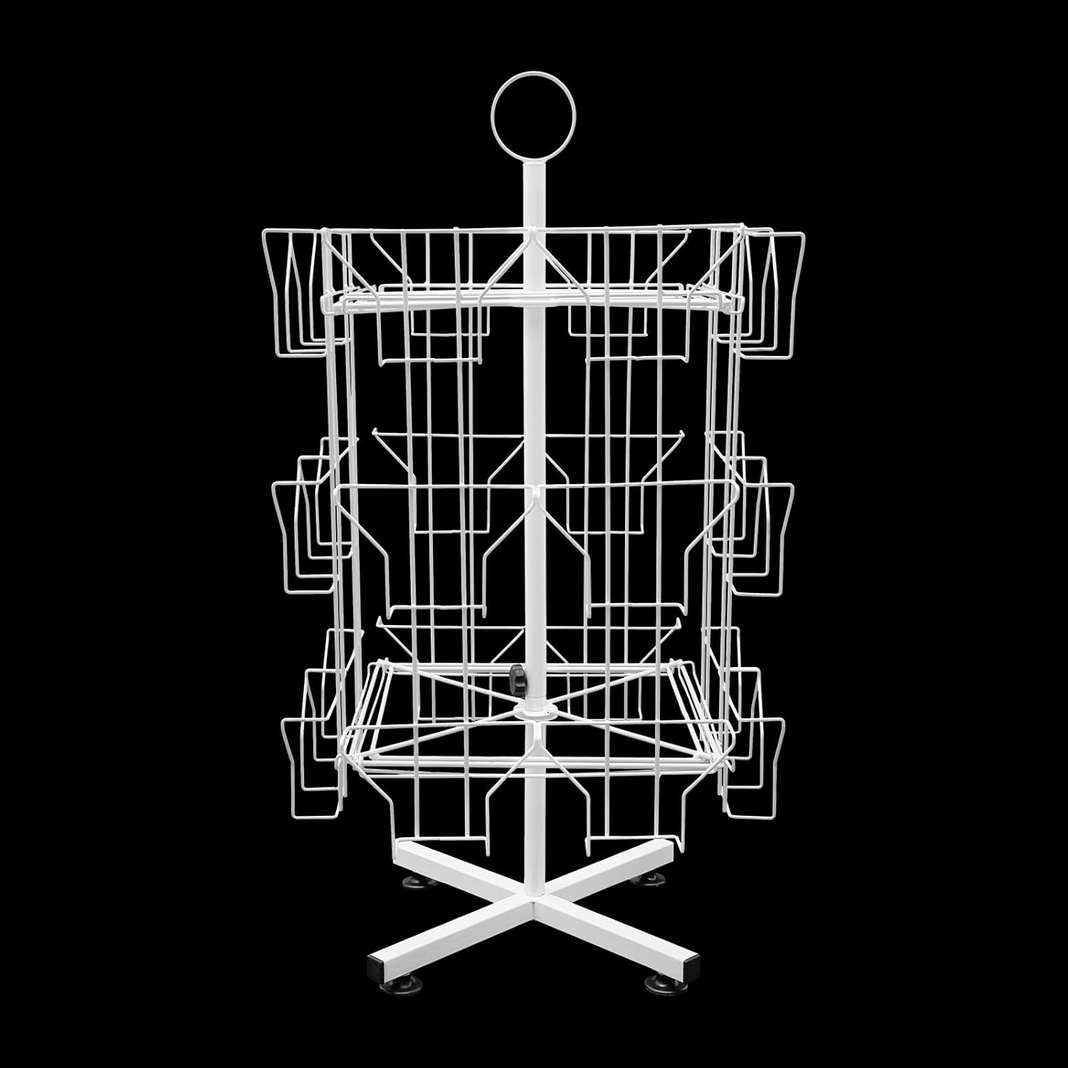 24 Pocket Greeting Card Display Stand, Fits 5 x 7 Rotating Countertop Card Display Rack