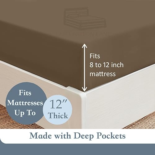 Miniatura 86 de Sábanas extra largas de tamaño individual XL para dormitorio, sábanas de microfibra súper suave, ropa de cama de lujo de hotel, sábanas de Azul