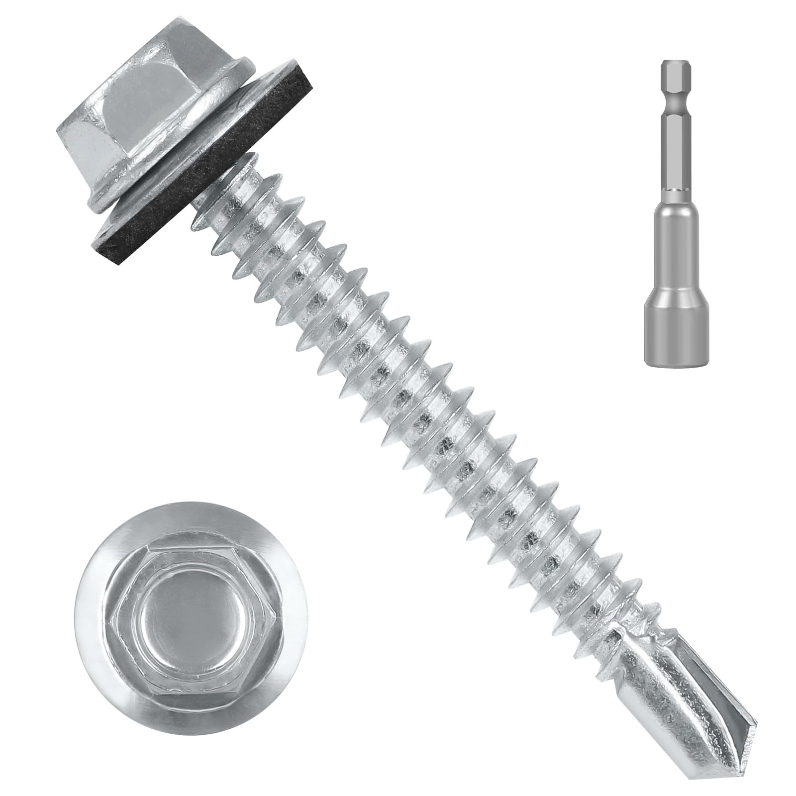 Photo 1 of #10 x 2" Metal Roofing Screws (200 PCS)