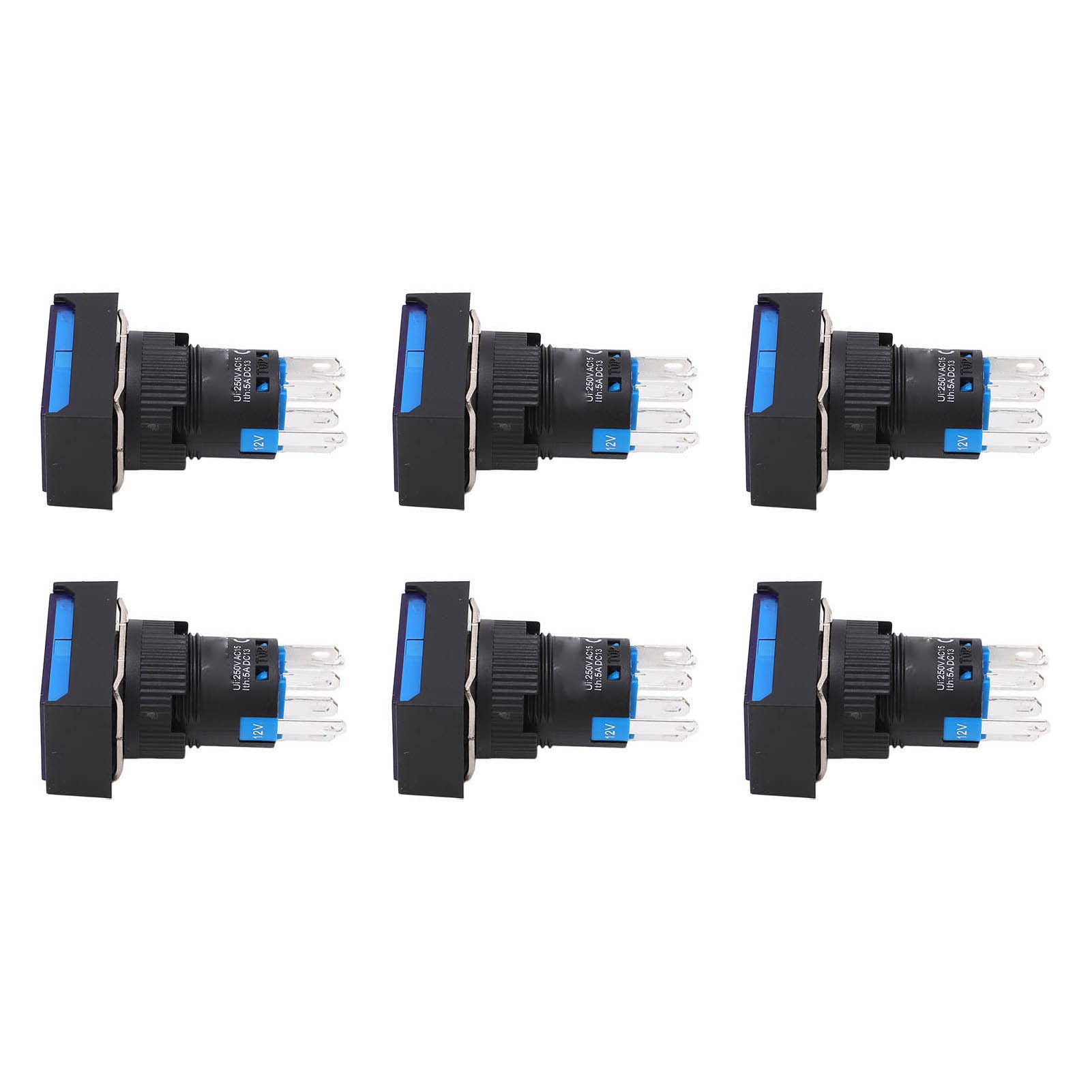 Hyuduo Interruptor de Botón ABS Autoblocante Pulsador AC DC12V 5A