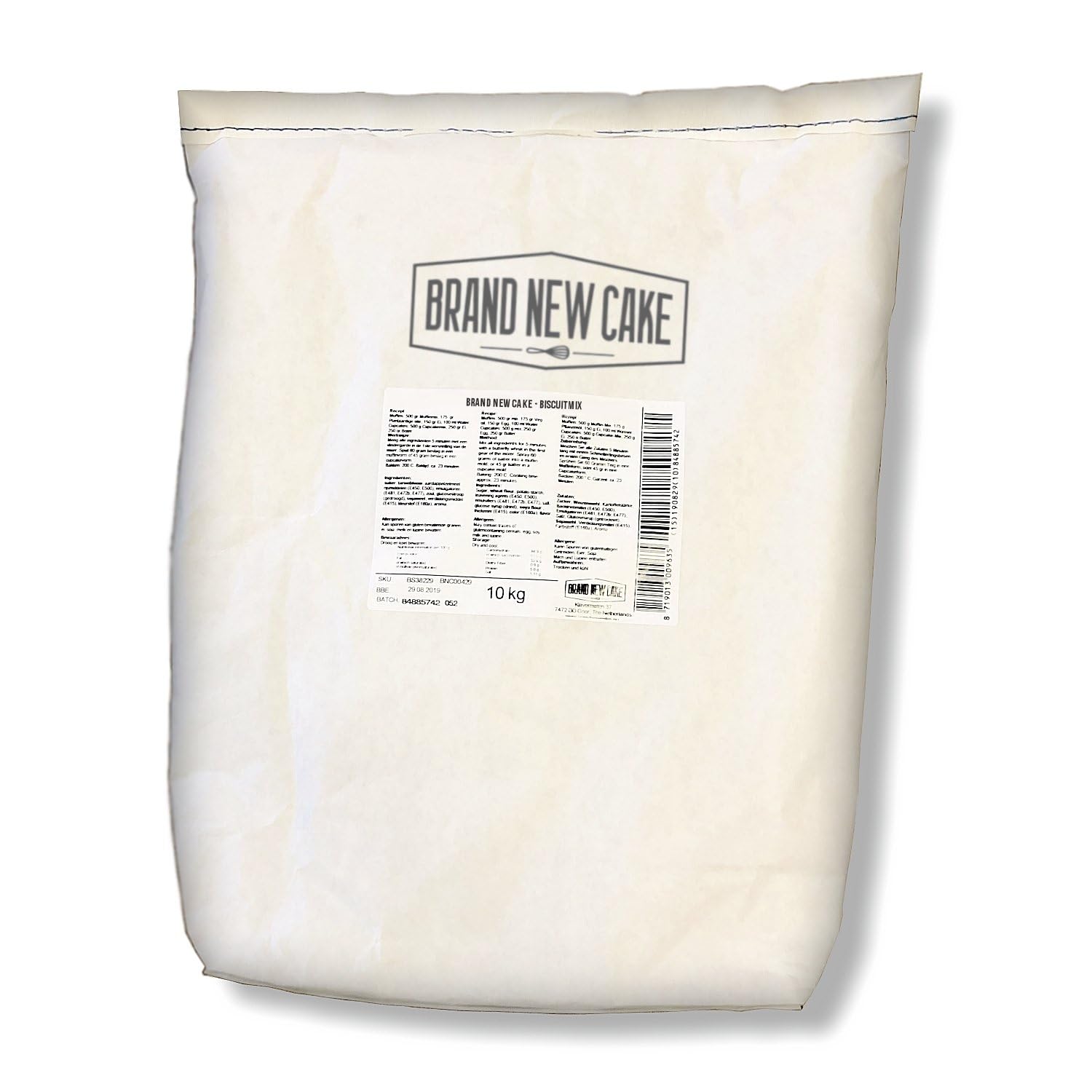 BrandNewCake® Biskuit-Mix 10kg - Perfekte Backmischung für Leichte und Luftige Kuchen