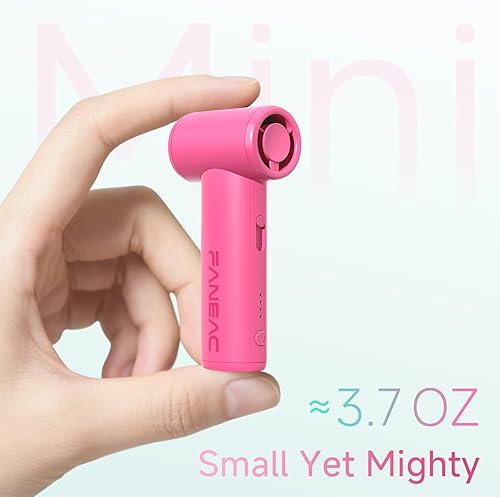 Miniatura 8 de Mini ventilador portátil de mano, motor sin escobillas, ultra delgado, control continuo, batería recargable de 2500 mAh hasta 8 horas, ventilador
