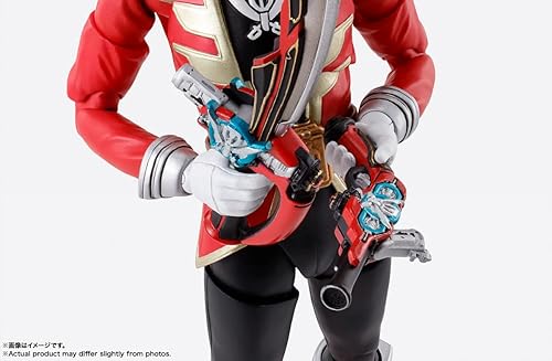 Miniatura 10 de BANDAI NAMCO Entertainment S.H. Figuarts (Shinkocchou Seihou) Pirata Sentai Gokai Rojo, Aprox. 5.7 pulgadas (5.709 in), PVC y ABS Figura de acción