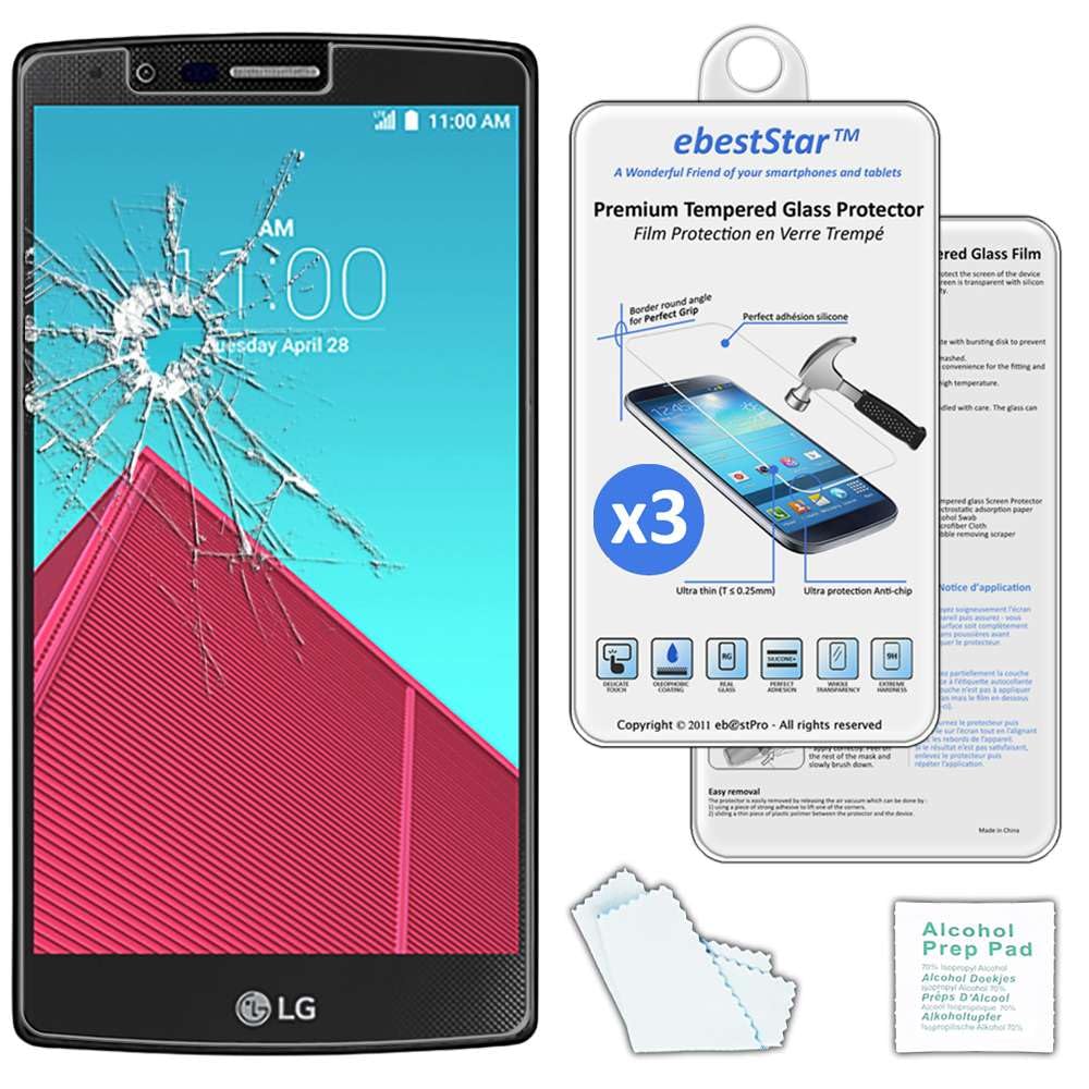 EbestStar Pellicola Protettiva Per LG G4 H815 – Confezione Da 3 – Antigraffio, Trasparente, Effetto Elettrostatico - 3