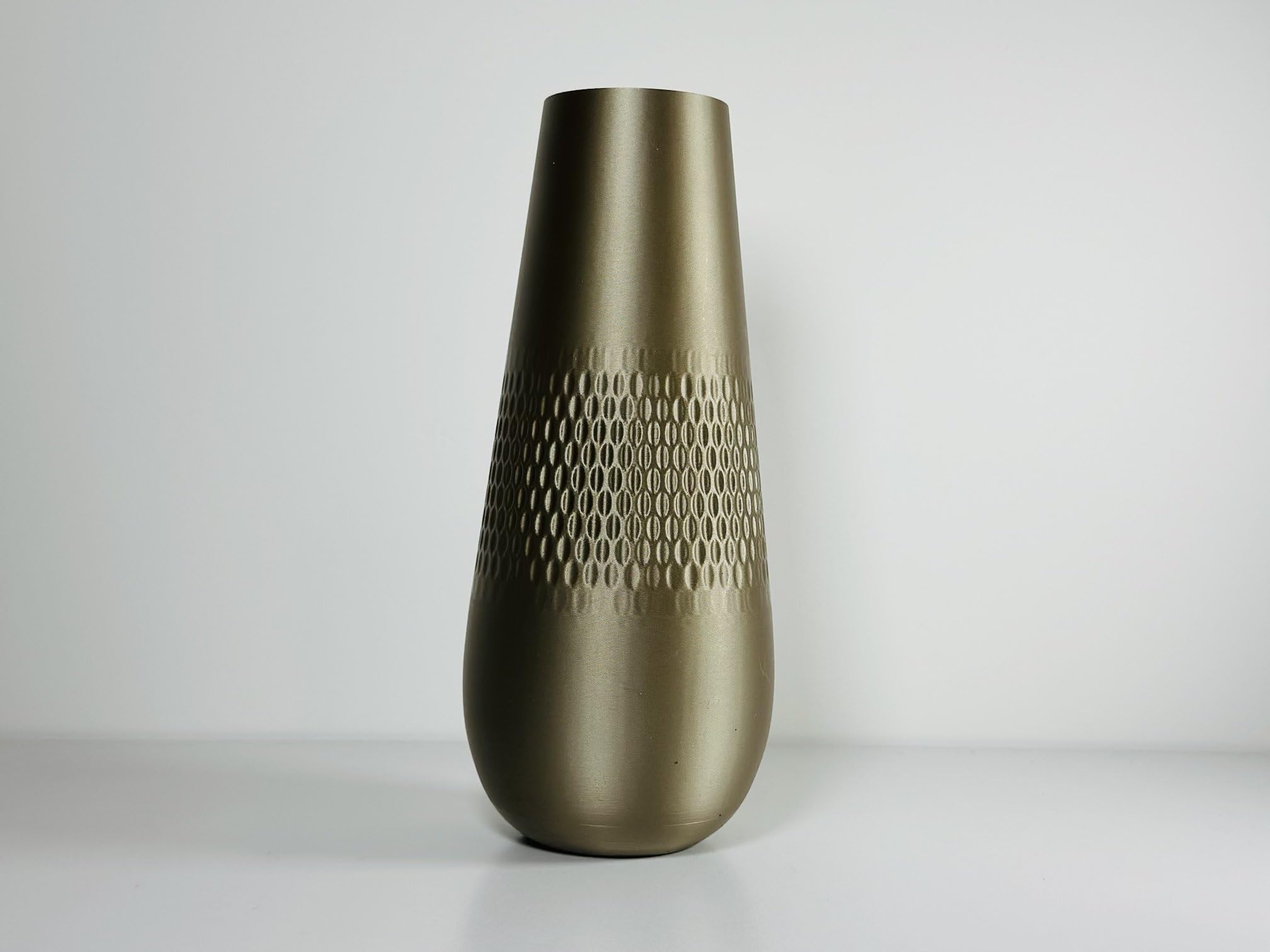 Vase Chaos en bronze fait main, grand vase mat 25 cm d'art contemporain