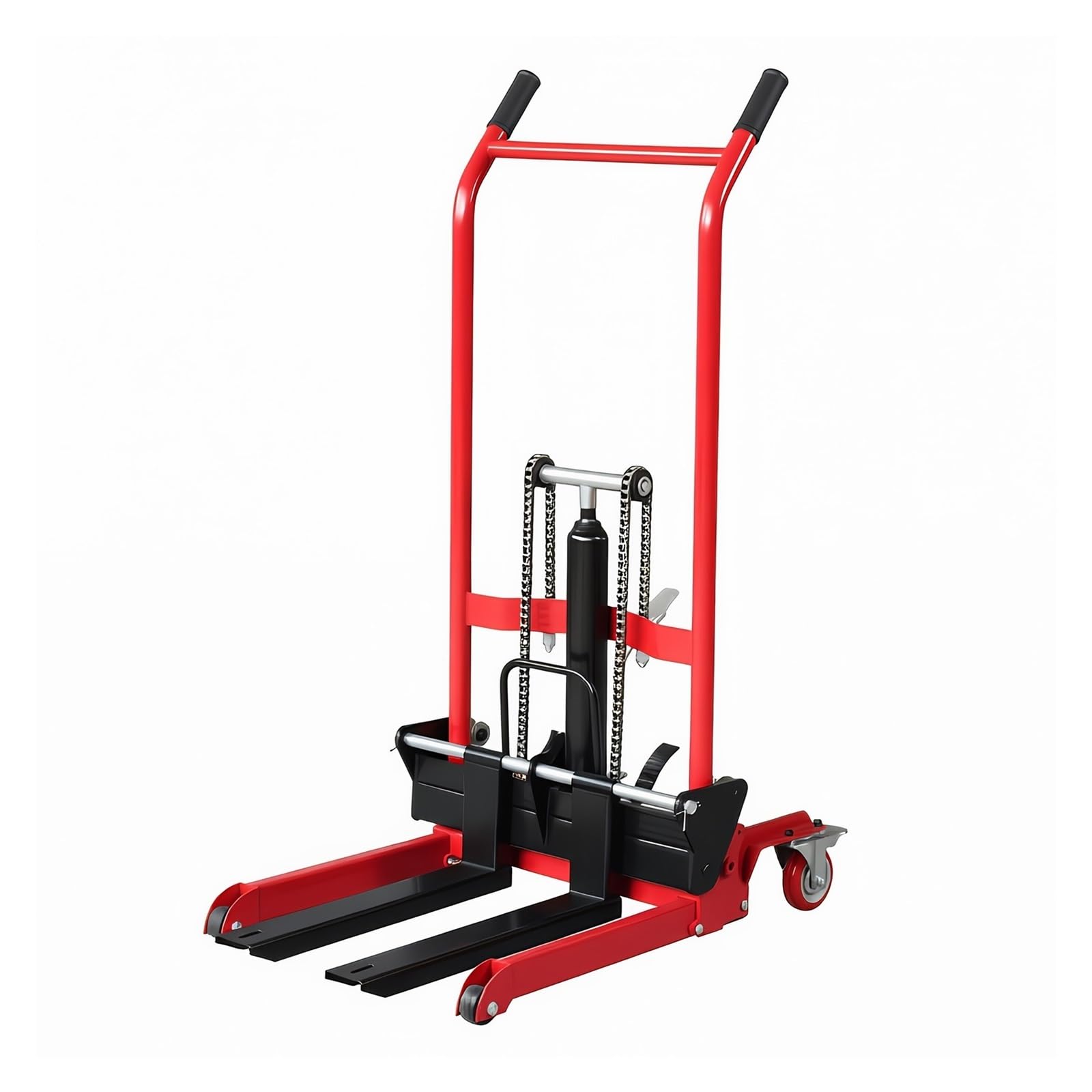 Pallet Truck 200kg Manual Stacker Hydraulic Pallet Lift Foldable Fork Truck for Warehouse