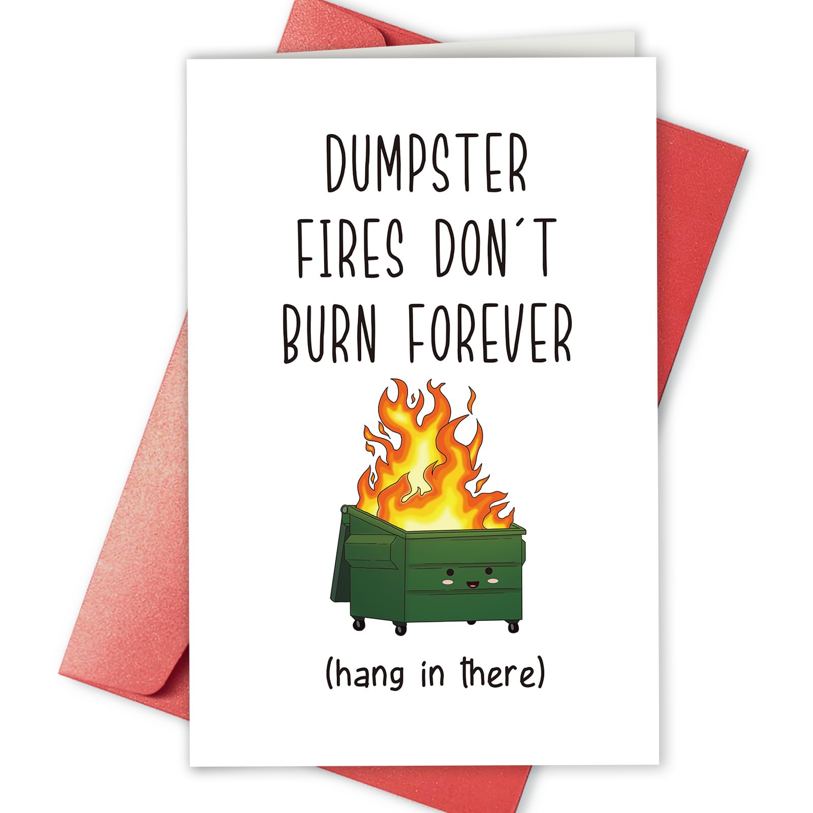 Funny Get Well, Cute Encouragement Card for Him, Her & Friend, Sympathy & Tough Times Card for Family & Friendship