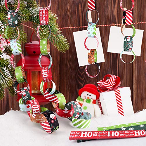 Chaînes de papier de Noël avec motifs imprimés festifs 600pcs - 3