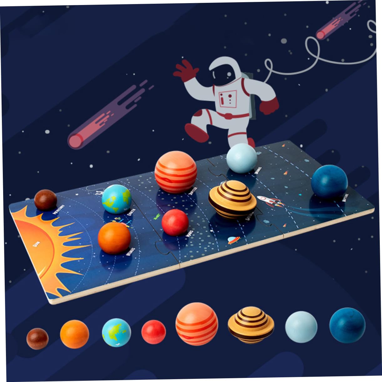 Rompecabezas del Sistema Solar 1 Juego de Madera para Niños