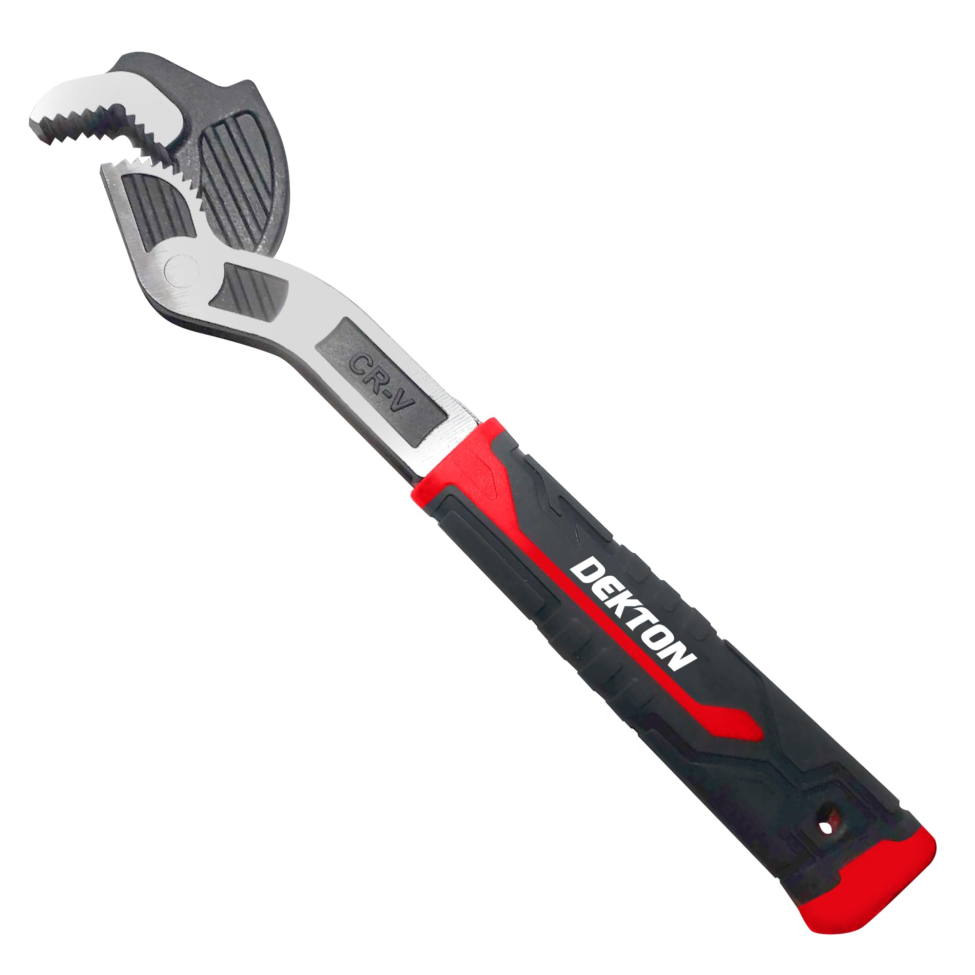 Dekton Sum Self Locking Wrench 8"-Three-Sided Tooth Pattern Coverage, Red - Image 3