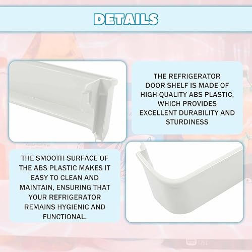 Miniatura 4 de Kojem 240337901 240337904 240337905 - Estante de repuesto para puerta de refrigerador, compatible con Frigidaire Refrigerador Blanco ABS Plástico