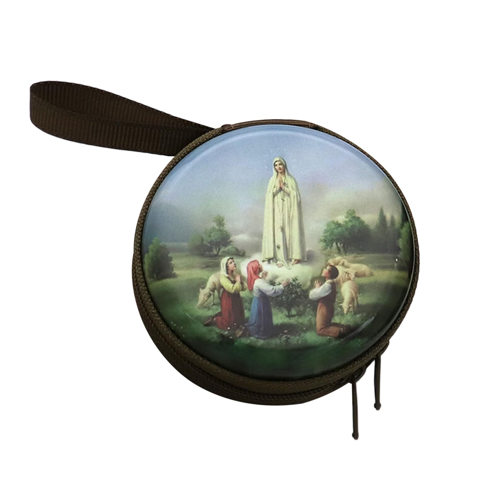 Beimus Catholic Rosary Pouches Religious Jewelry Storage Box Coin Purses Rosary Prayer Bag Religious Jewelry Storage Box Gift Catholic Pouches