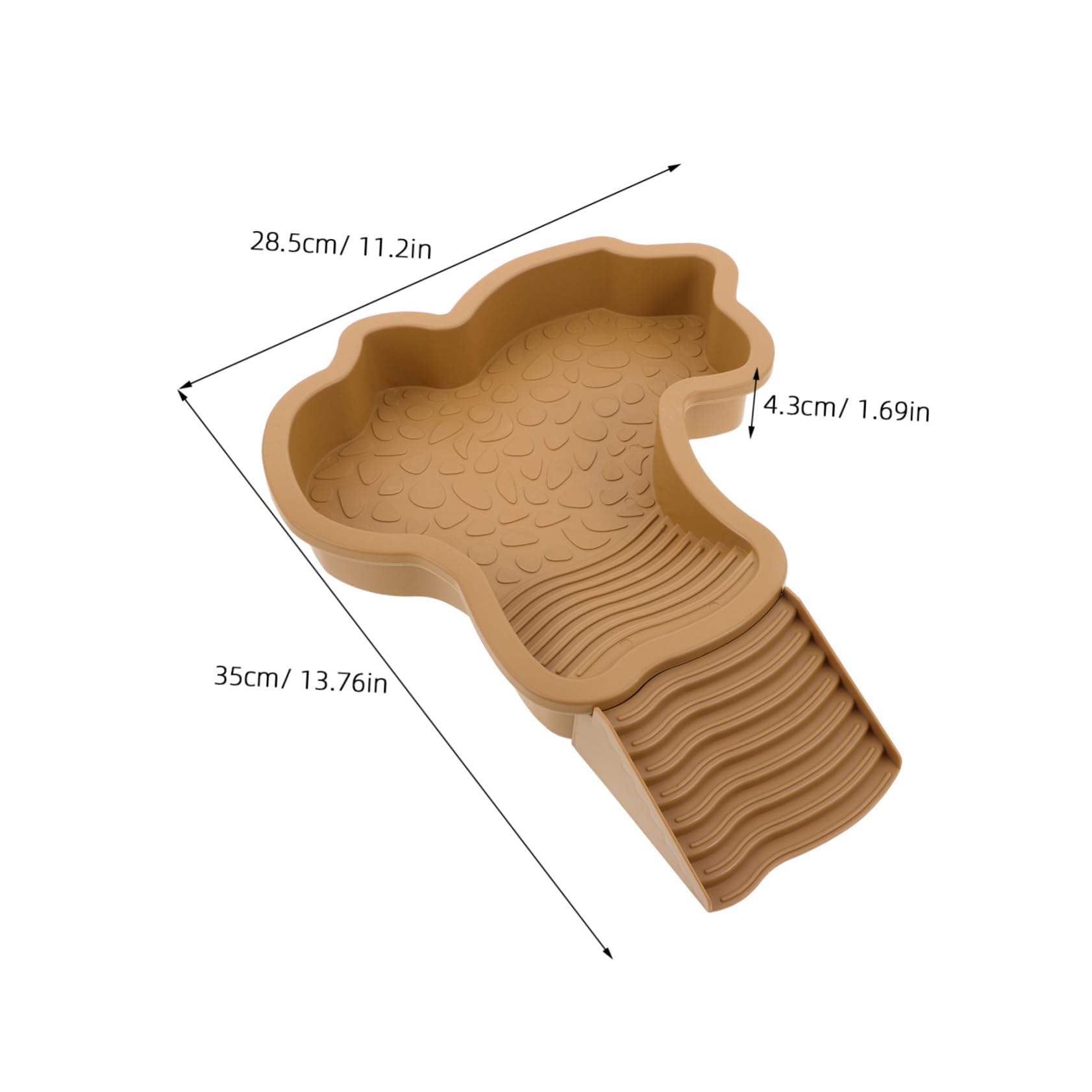 YARNOW Bañera para Tortugas Piscina de Baño con Rampa Externa y Plataforma de Descanso para Reptiles Hábitat Acuático