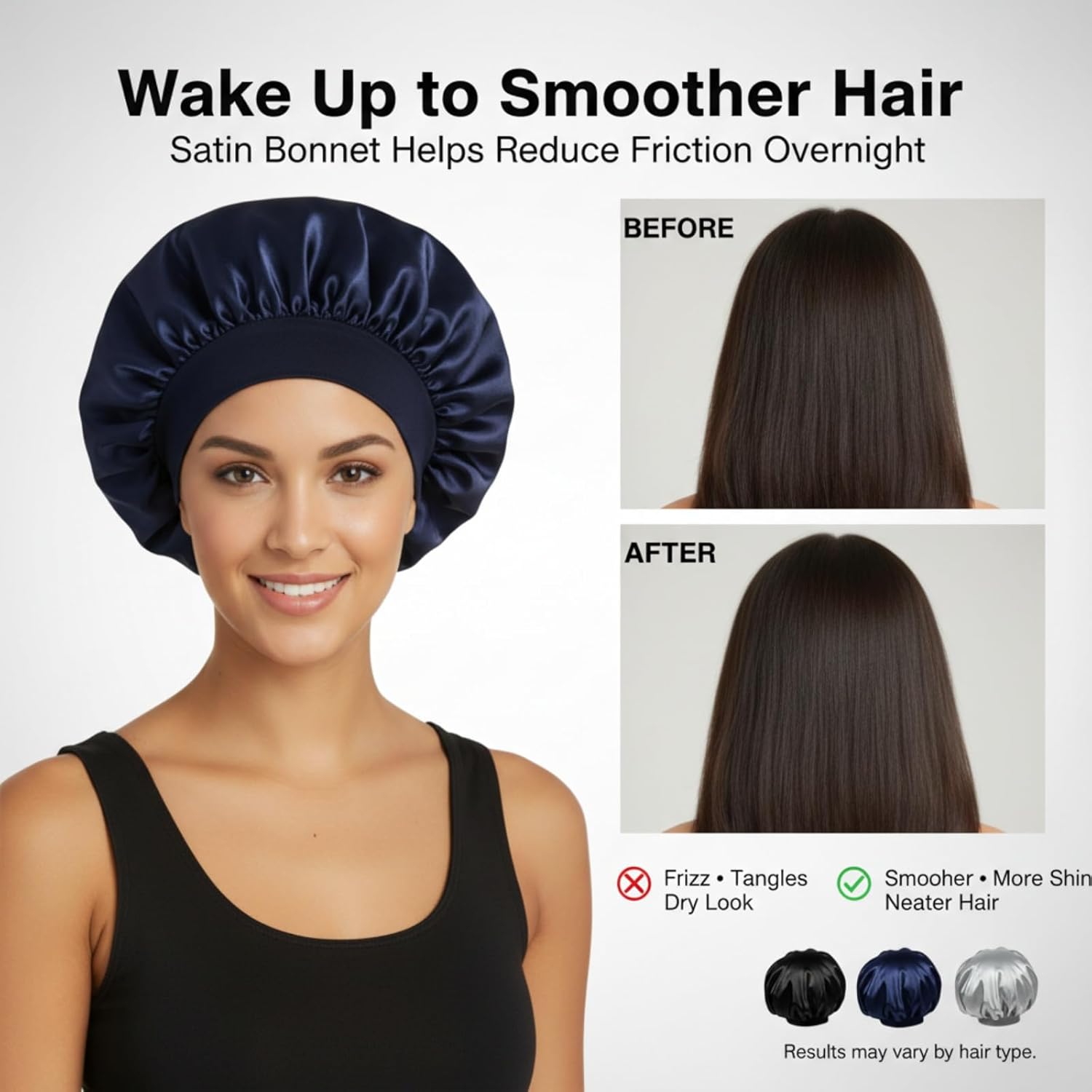 3Pcs Polyester Bonnet for Sleeping, Soft Hair Night Cap for Men & Women, Lightweight Hair Wrap for Curly Hair Protection, Unisex Sleep Cap - Image 5