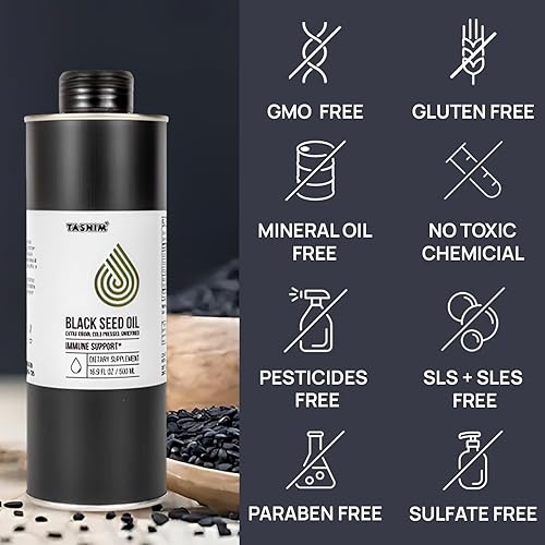 Miniatura 3 de Aceite de semilla negra 100% etíope, 16.9 onzas líquidas, aceite de semilla negra prensado en frío para apoyo inmunológico, alta potencia 5.7% - 21%