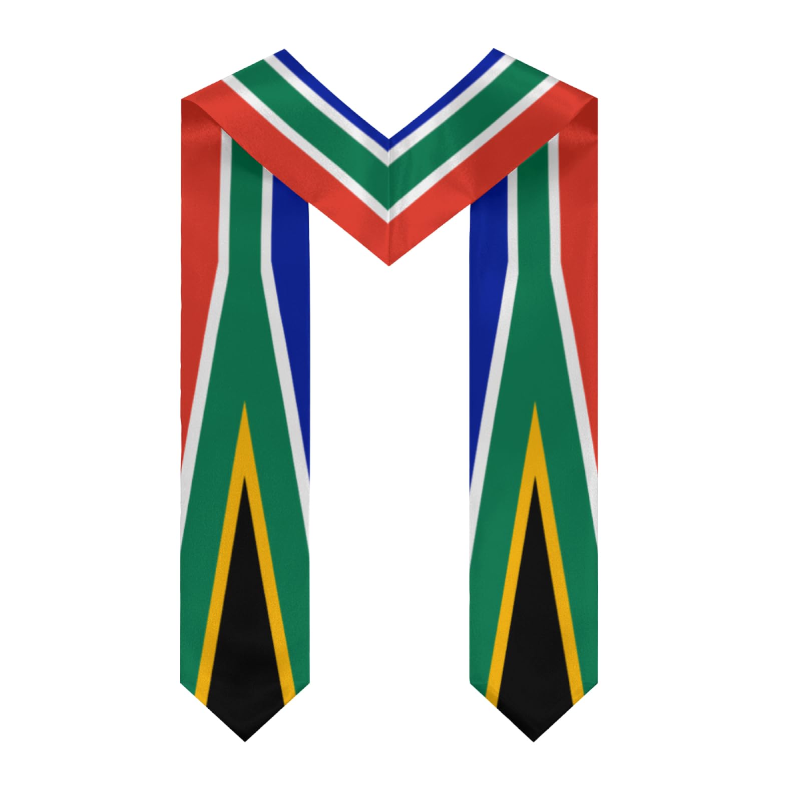Vintage South Africa African Flag Graduation Stole Sash Shawl for Men Women Thickened V-Neck Scarf for International Students Teachers Study Aboard Graduate Gift 72 inches Unisex