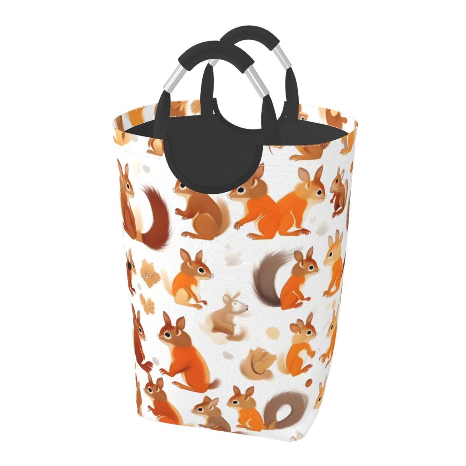 Sac à linge pliable panier rangement motif écureuils