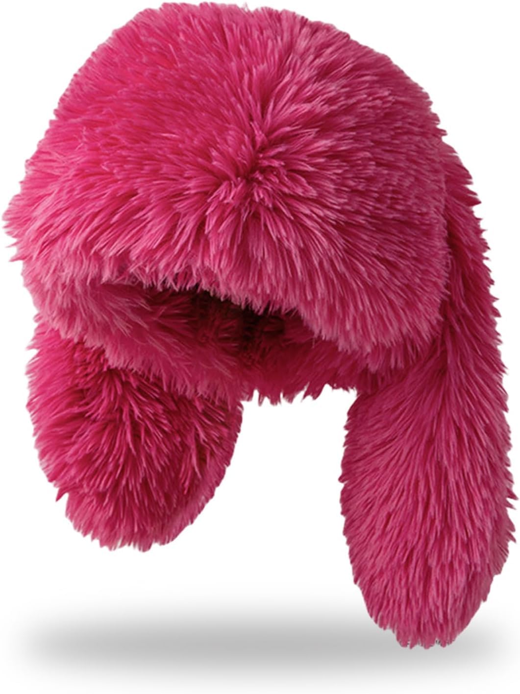 Bunny Ears Hat Fuffy Bunny Hat Cute Y2K Furry Rabbit Beanies for Indoor Outdoor Festival Party, Pink, One size โ image 1