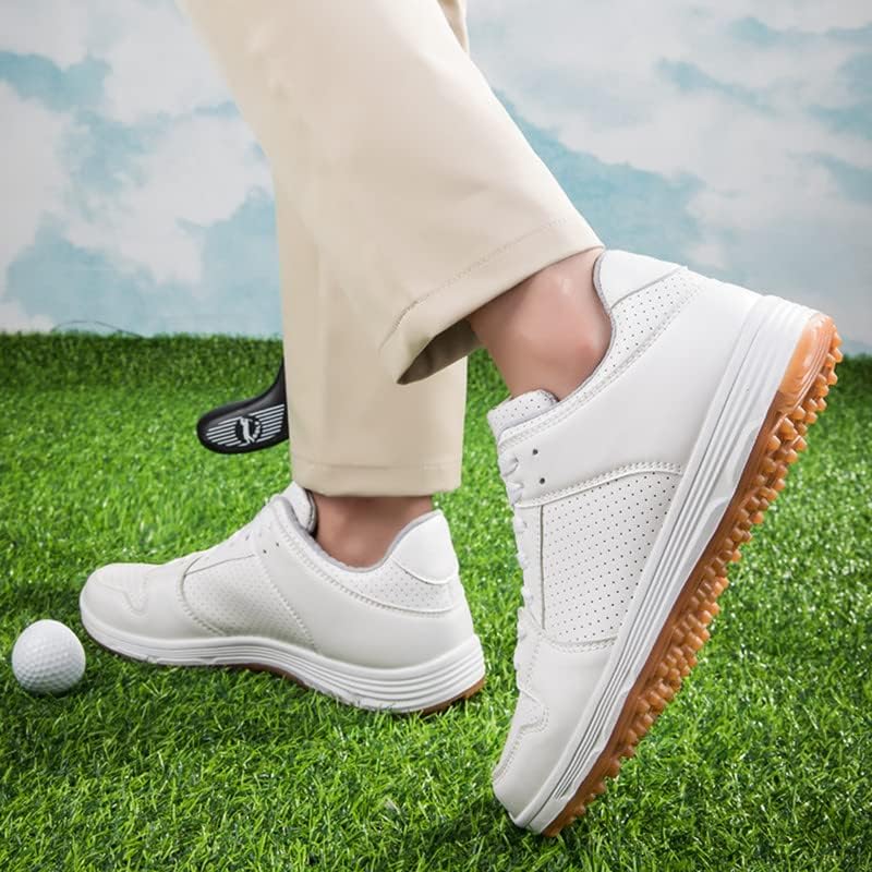 Miniatura 7 de AOLEXWU Zapatos de golf sin pinchos para hombre, zapatos de golf profesionales, cómodos, antideslizantes, zapatos de golf para hombre