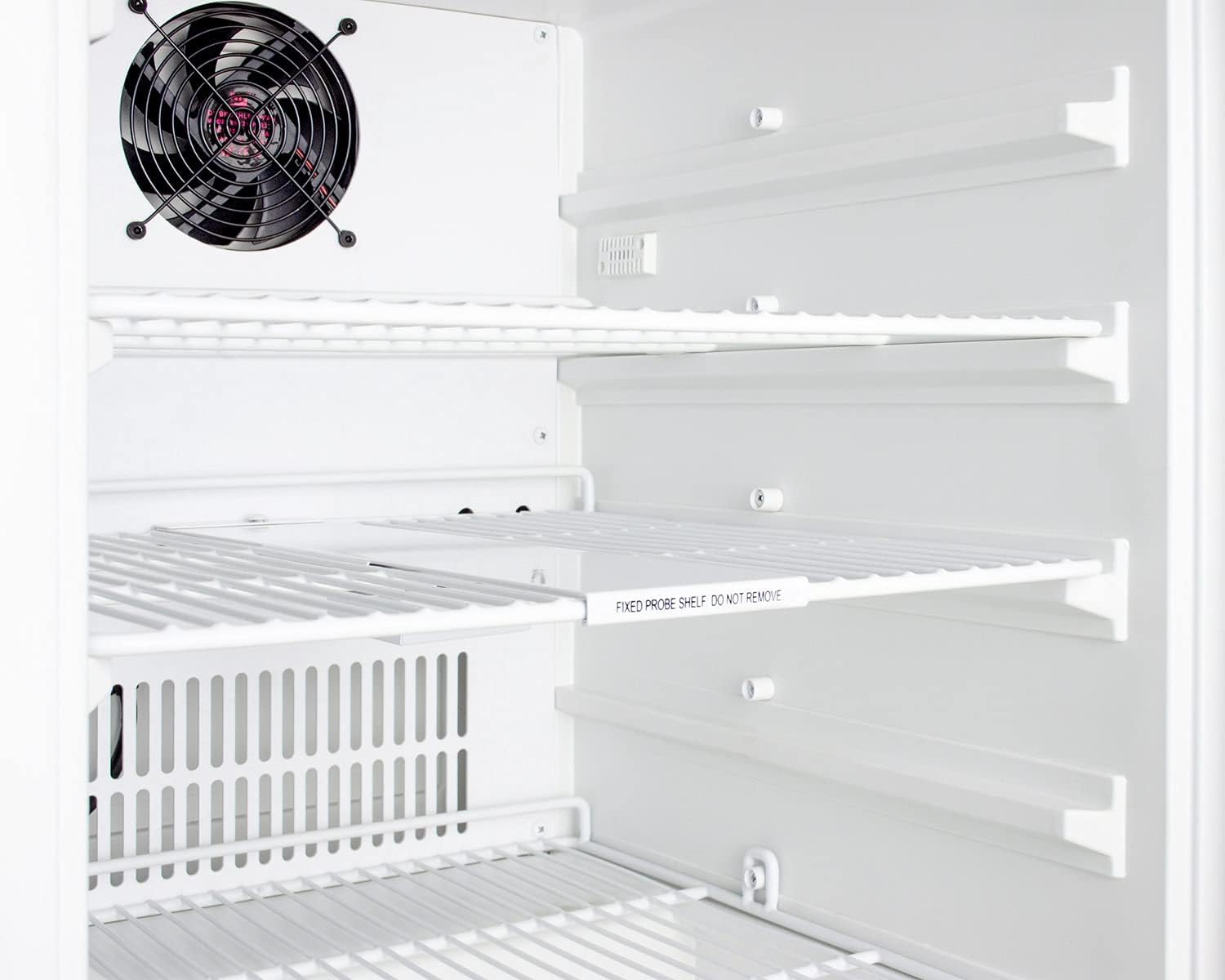 Summit Appliance Alfz36lmctbc 20" Wide Built-In Momcube Residential All-Freezer In White With Copper Towel Bar Handle, Keyed Lock, Door Storage, Digital Controls, And Manual Defrost Operation on Fridge.com - View 5