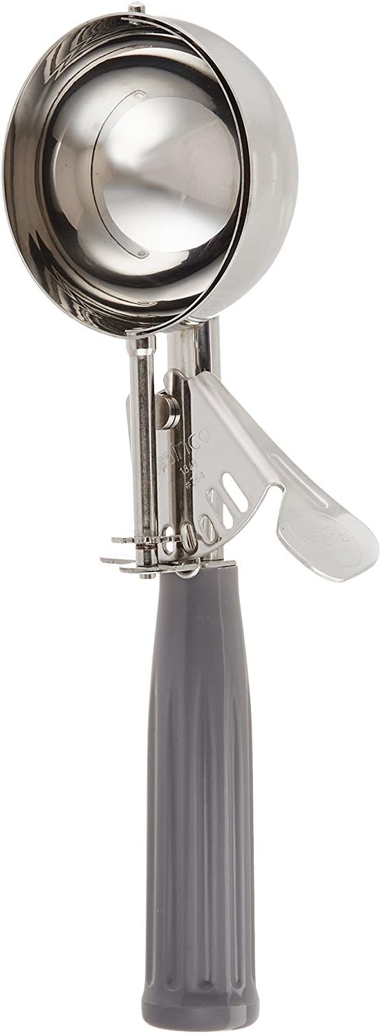 Winco ICD-8 No.8 Ice Cream Disher with Plastic Handle, Stainless, Gray, Stainess Steel, Size 8, 4 oz capacity